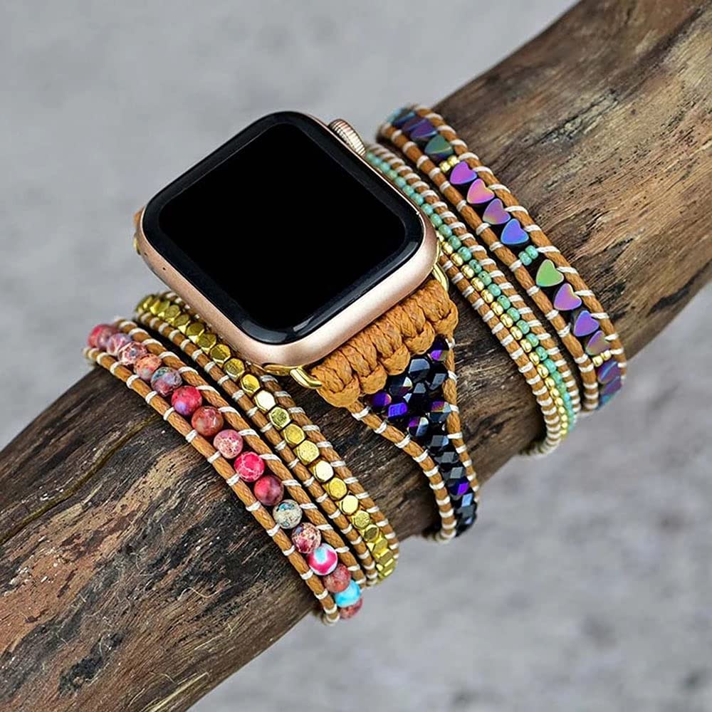 14 White&Rose gold Pearl 41/40/38/42mm(Series 10) S (5.5''-6.3'') Best apple watch bands in use, Apple watch band , Applewatchbands.us