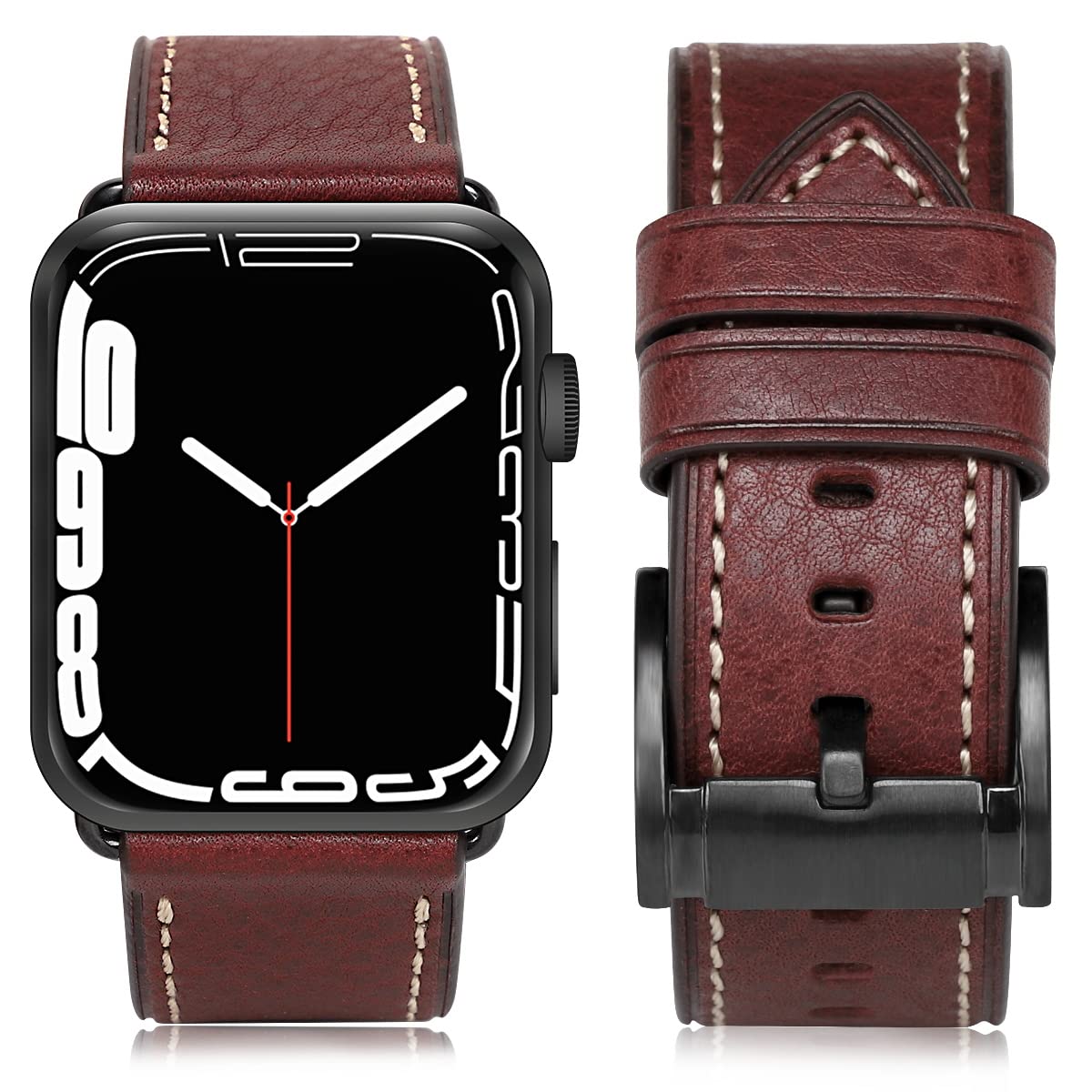 Retro Black Band Black Buckle 49mm 46mm 45mm 44mm 42mm（Series 3/2/1） Best apple watch bands in use, Apple watch band , Applewatchbands.us