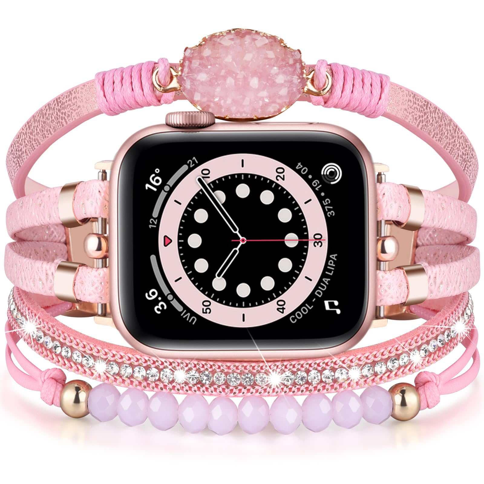 Pink 38mm/40mm/41mm/42mm(series 10) Best apple watch bands in use, Apple watch band , Applewatchbands.us