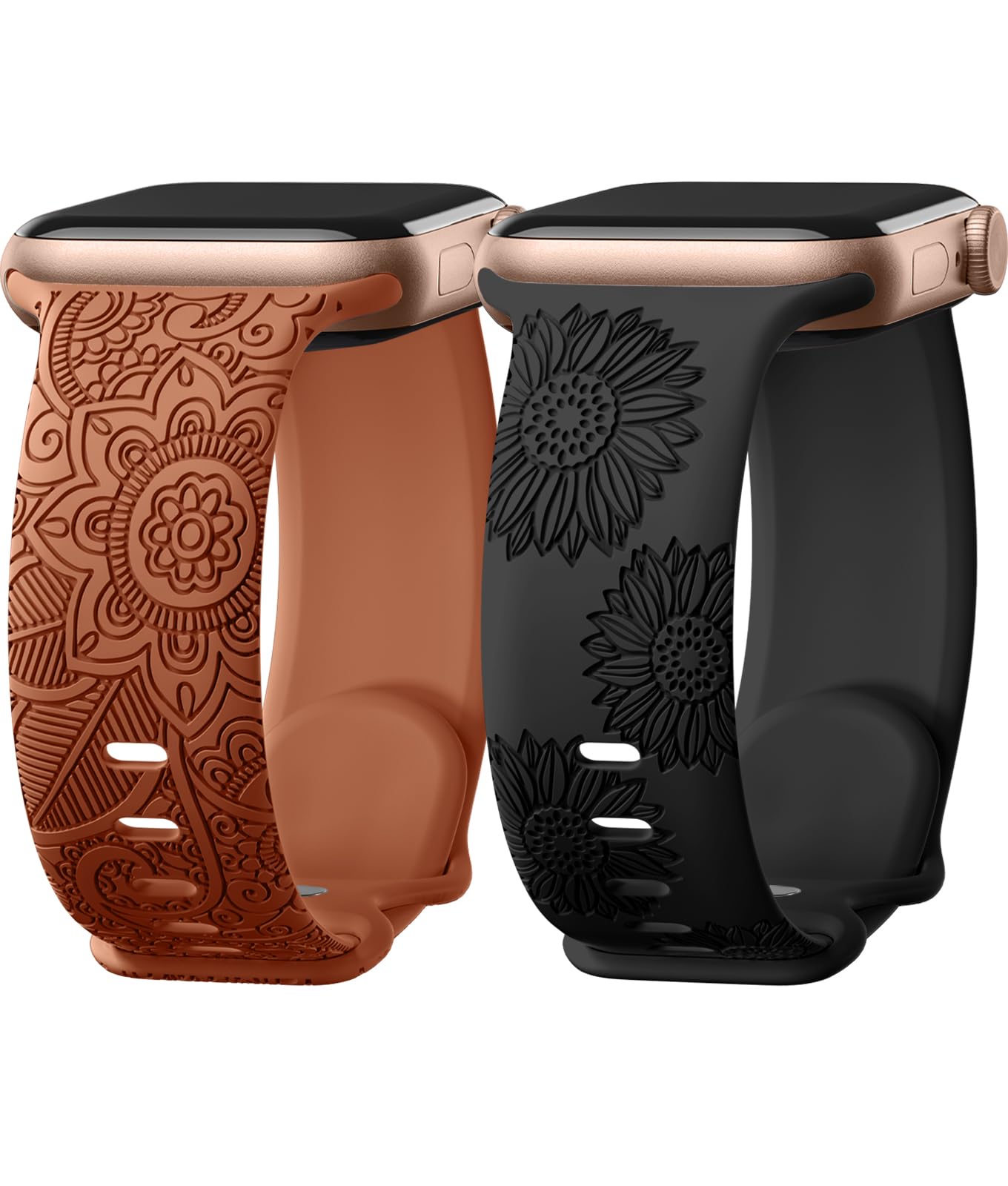 A-Caramel+Black 44mm/45mm/46mm/49mm/Series 3 2 1 42mm Best apple watch bands in use, Apple watch band , Applewatchbands.us