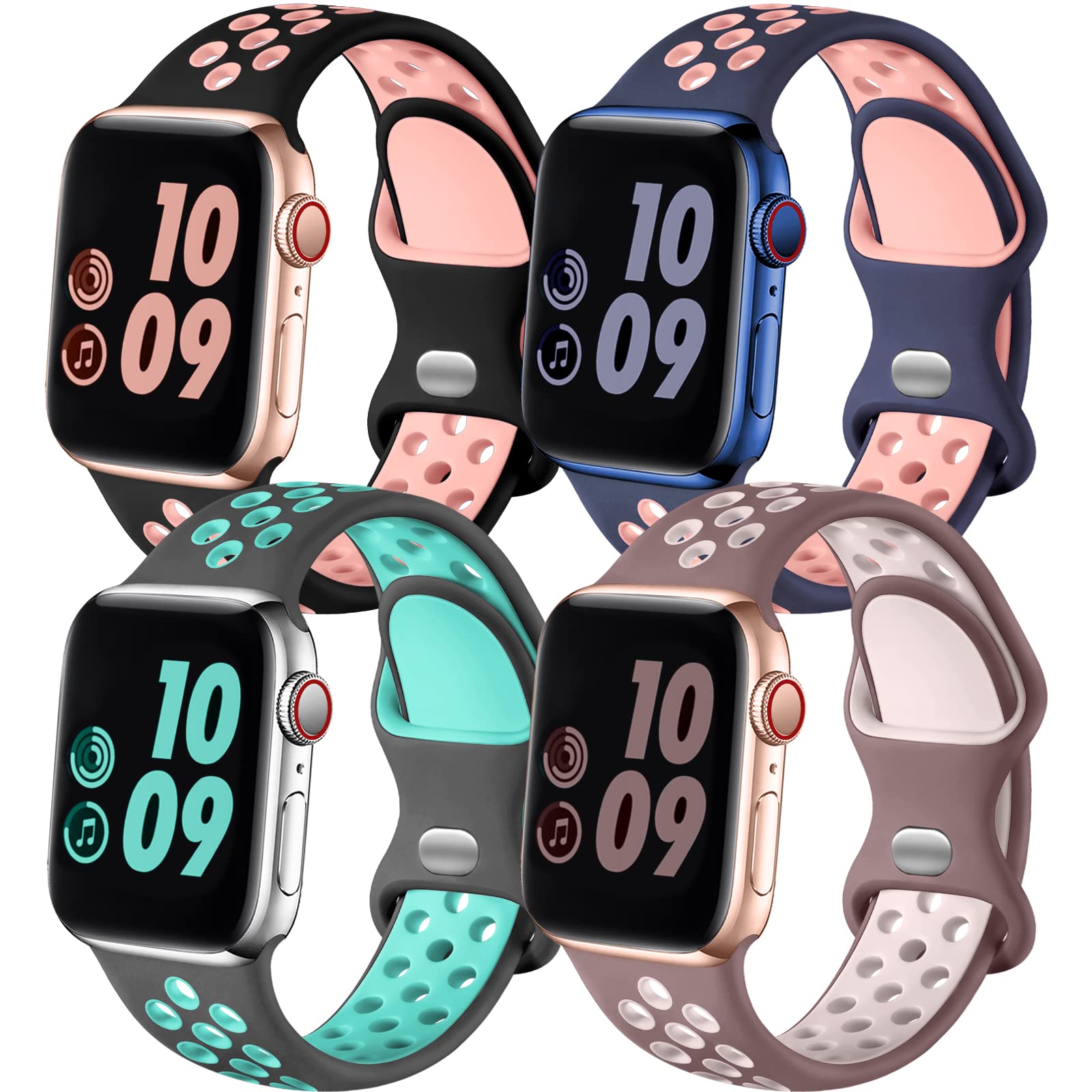 BlackPink/BluePink/GreyTeal/SmokePurple 38mm/40mm/41mm/42mm(Series 10) M/L Best apple watch bands in use, Apple watch band , Applewatchbands.us