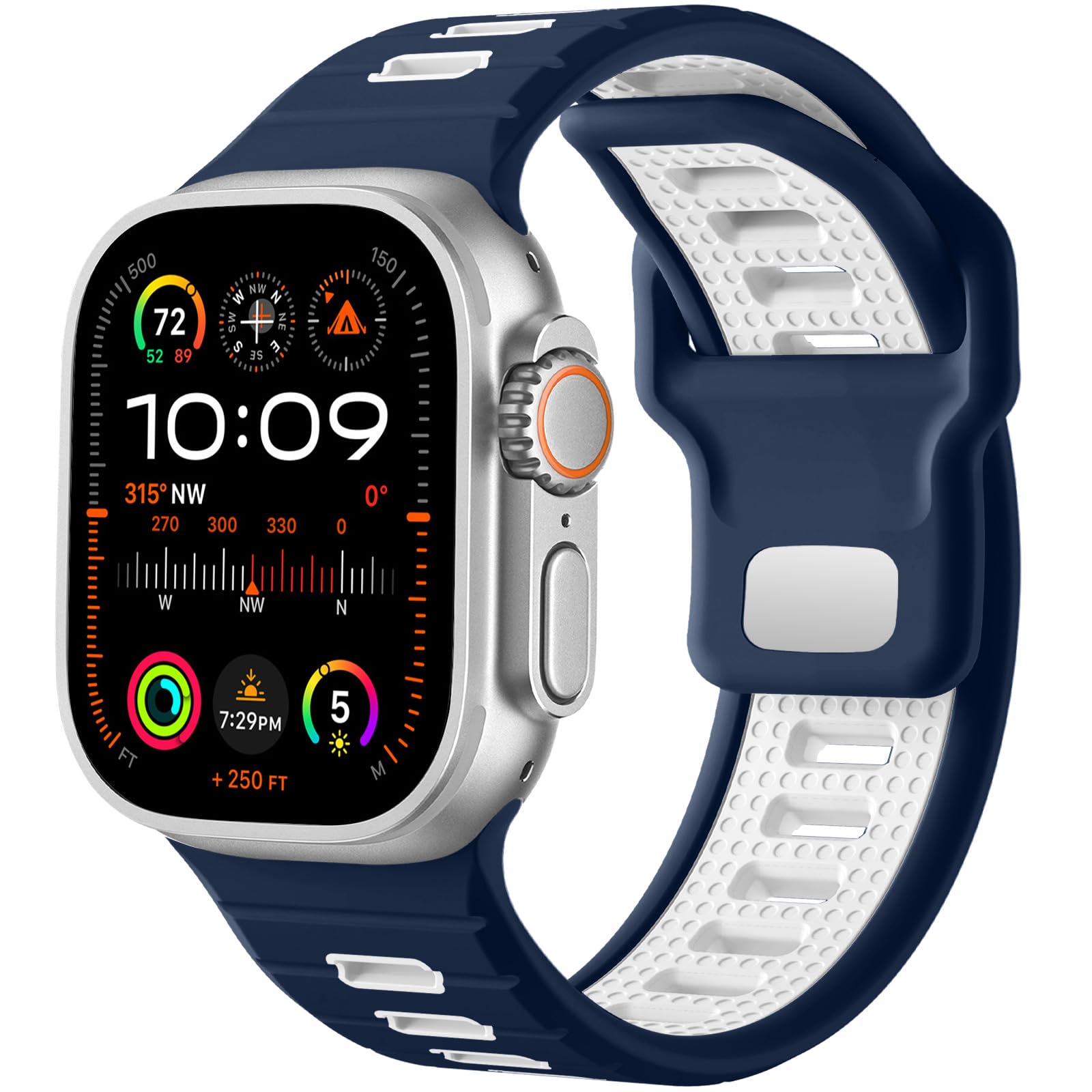 Blue/White 49mm/46mm/45mm/44mm/(42mm-Series 3 2 1) Best apple watch bands in use, Apple watch band , Applewatchbands.us