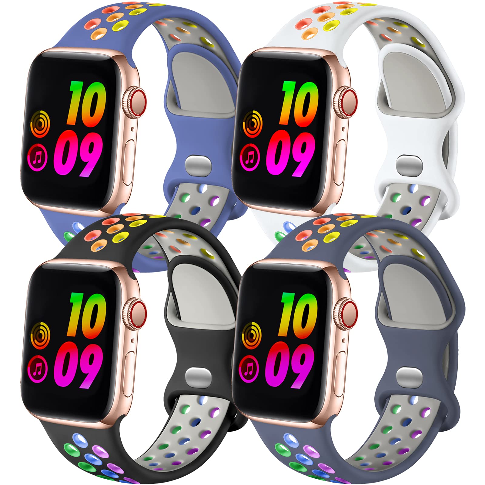 BlueWhite/WhiteBlack/BlackRed/BlackYellow 38mm/40mm/41mm/42mm(Series 10) S/M Best apple watch bands in use, Apple watch band , Applewatchbands.us