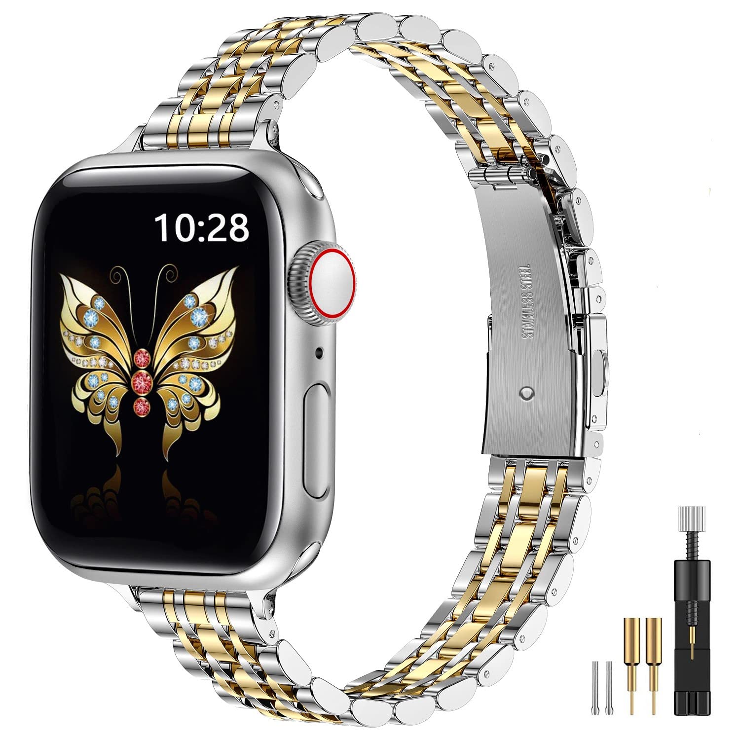 Silver/Gold 41mm 40mm 38mm Best apple watch bands in use, Apple watch band , Applewatchbands.us