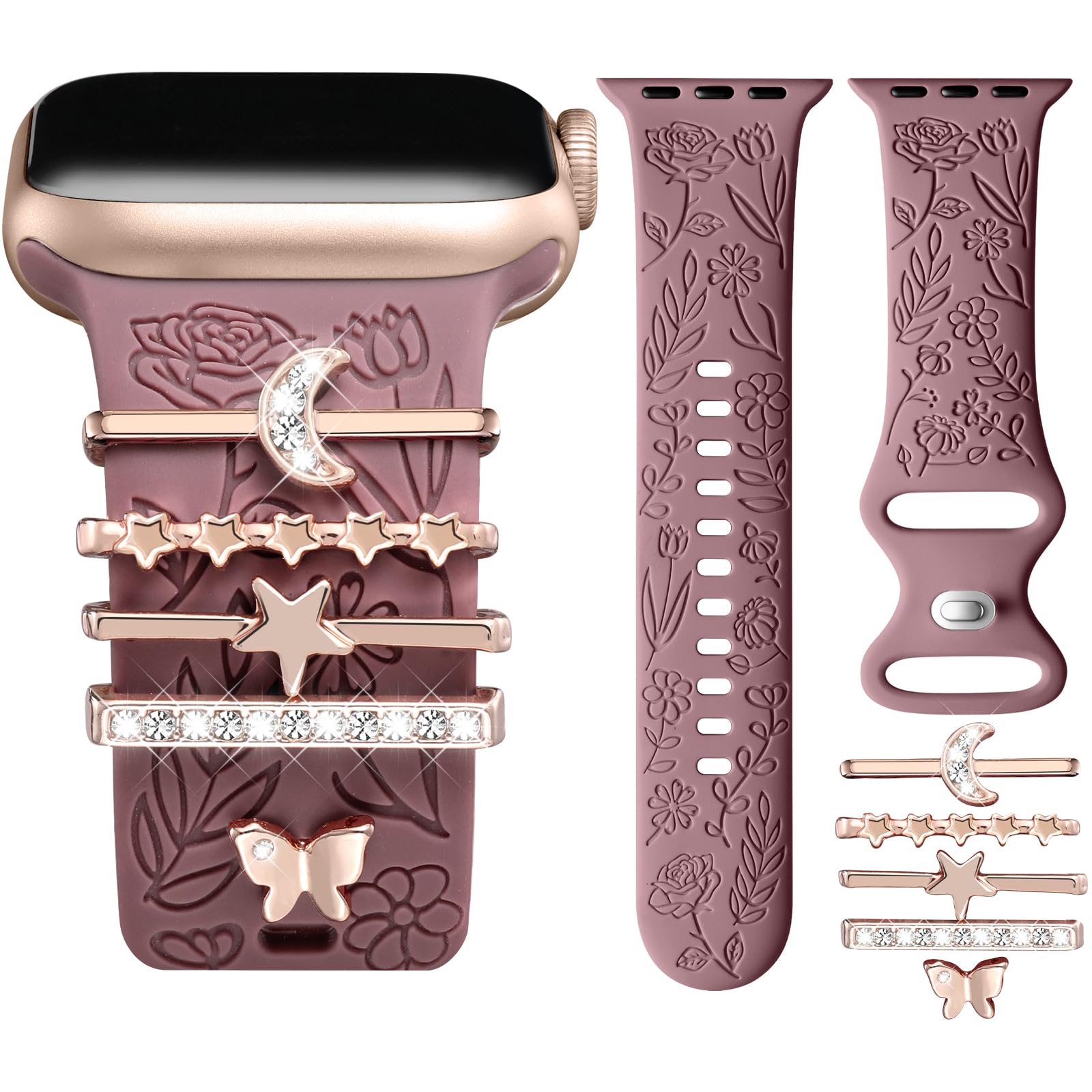 Rosered Band/RoseGold Love 44mm/45mm/46mm/49mm/42mm(Series 3) Best apple watch bands in use, Apple watch band , Applewatchbands.us