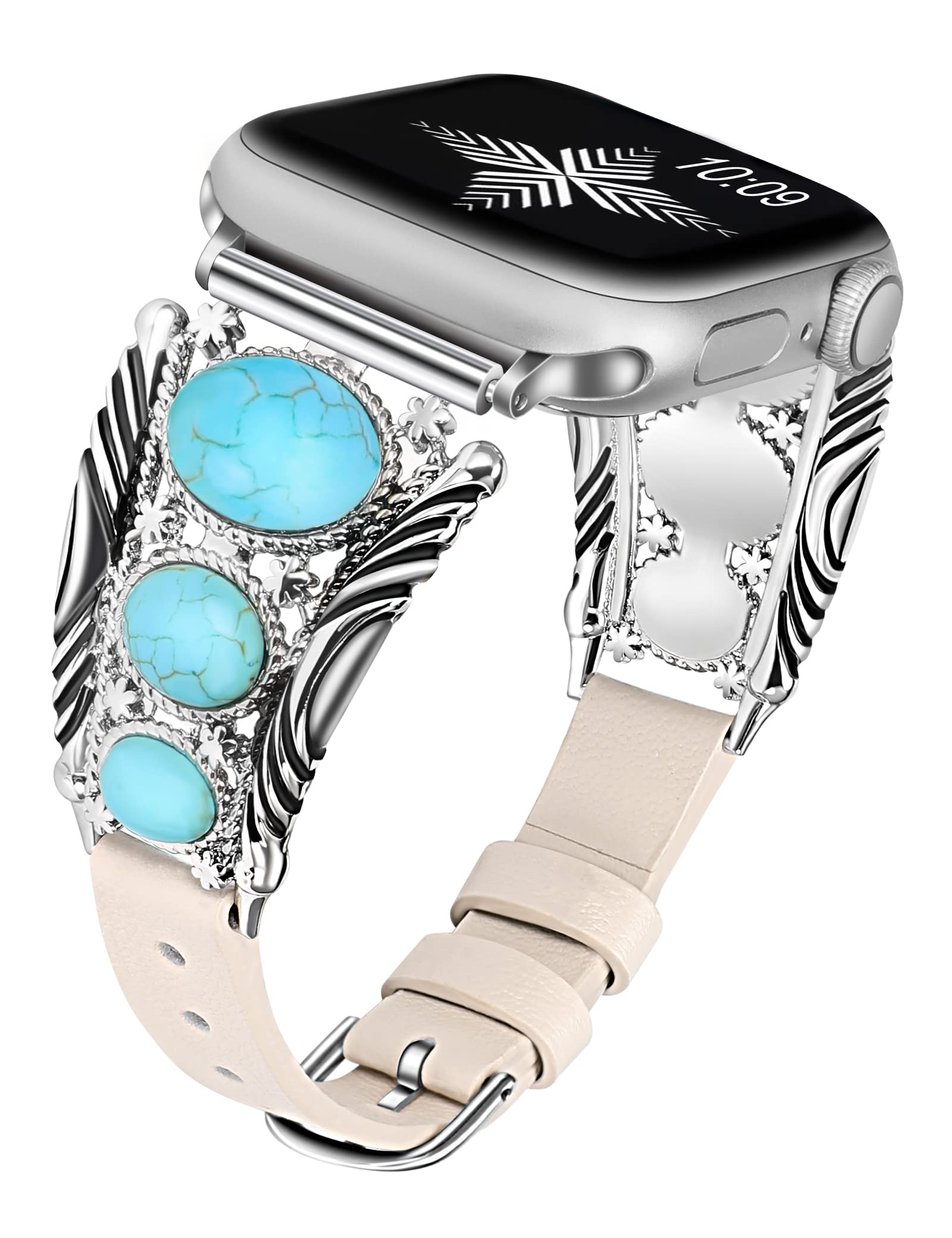 Starlight/White Turquoise 42mm(Series 3)/44/45/49/46mm(Series 10) Best apple watch bands in use, Apple watch band , Applewatchbands.us