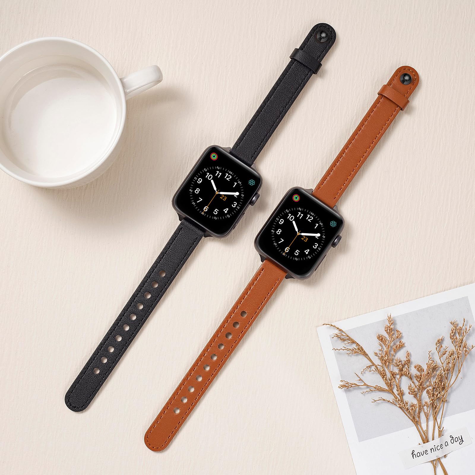 Black/Brown for Rose Gold 42mm/44mm/45mm/49mm Best apple watch bands in use, Apple watch band , Applewatchbands.us