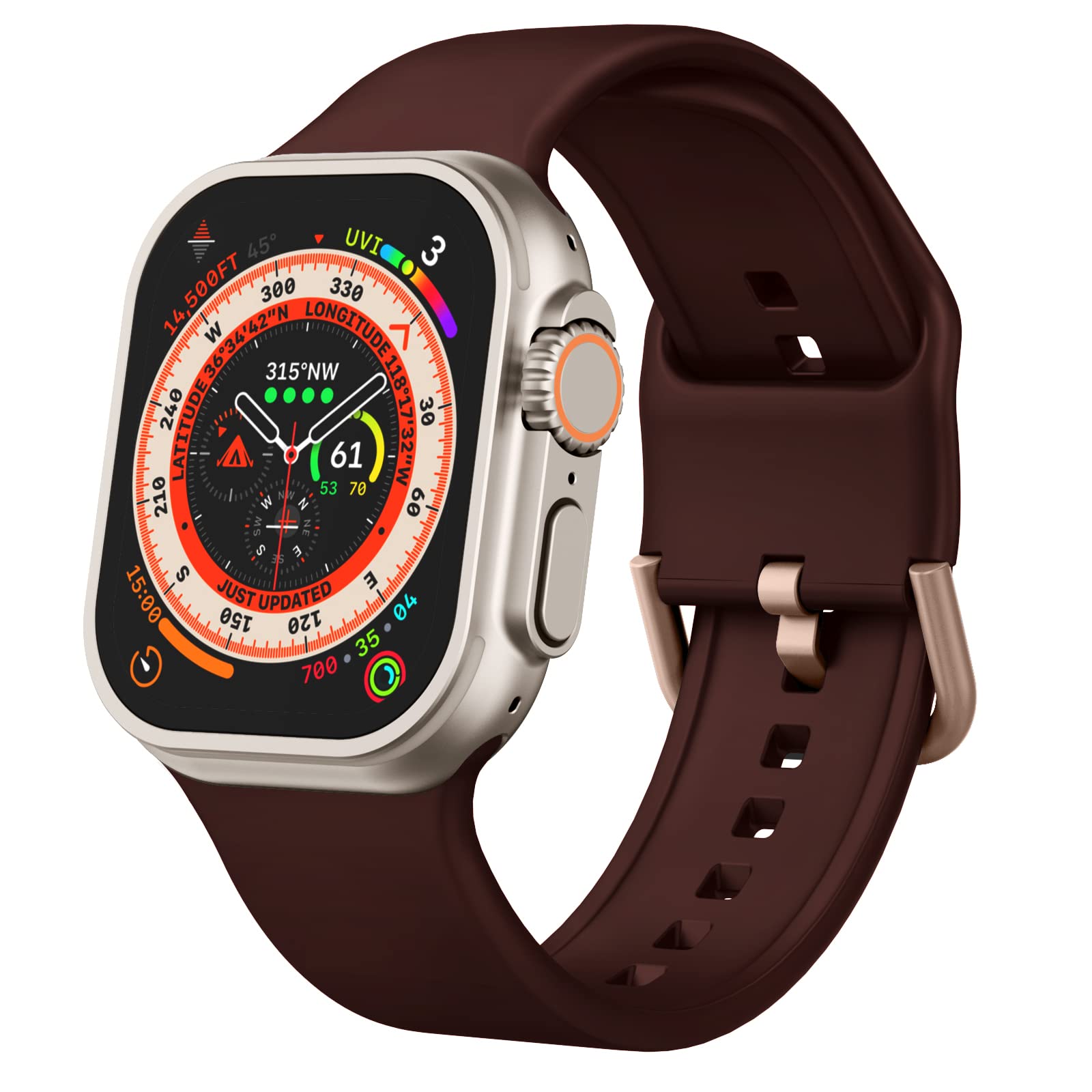 Root Beer 42mm(Series 3)/44mm/45mm/46mm/49mm Best apple watch bands in use, Apple watch band , Applewatchbands.us