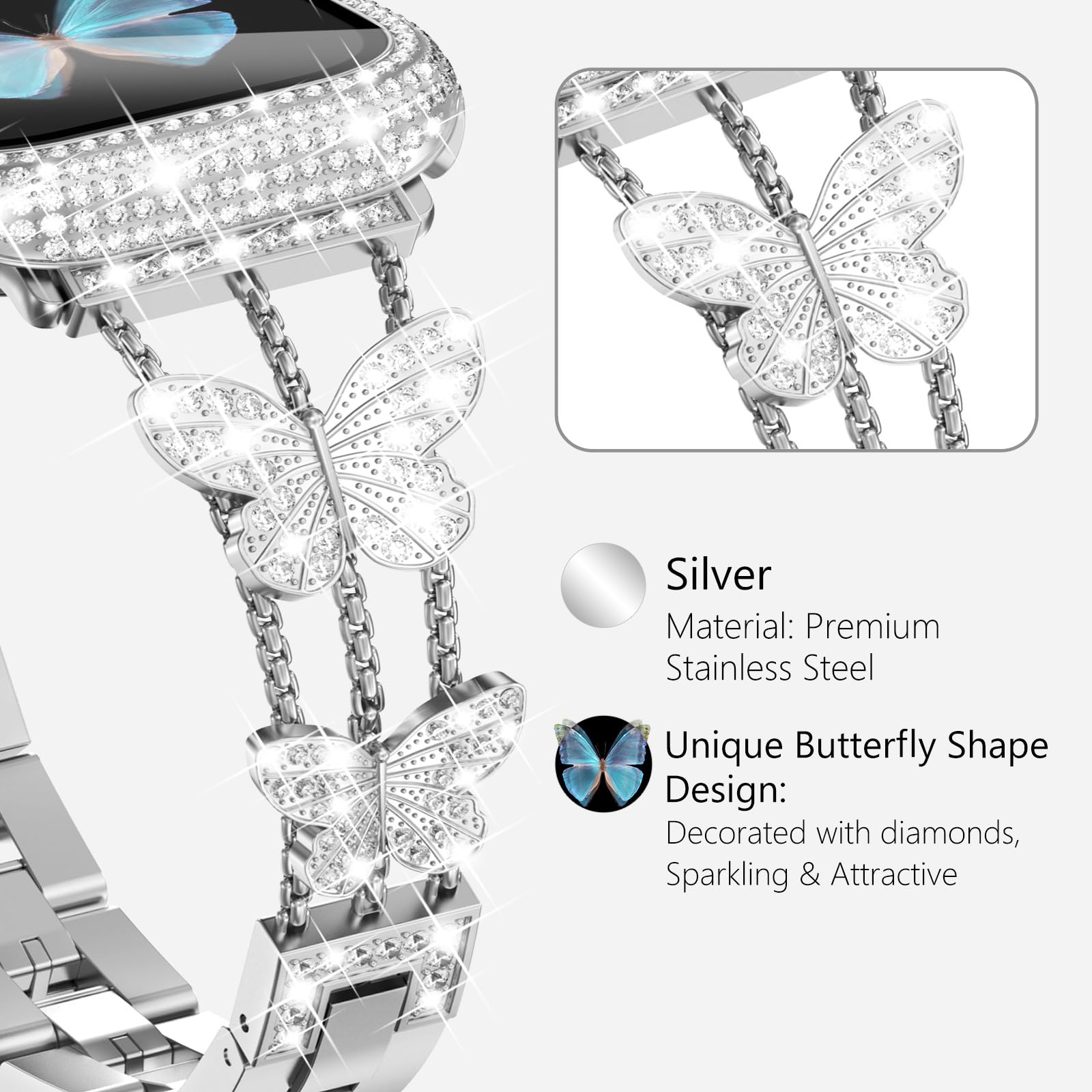 Butterfly-Starlight 38mm Best apple watch bands in use, Apple watch band , Applewatchbands.us