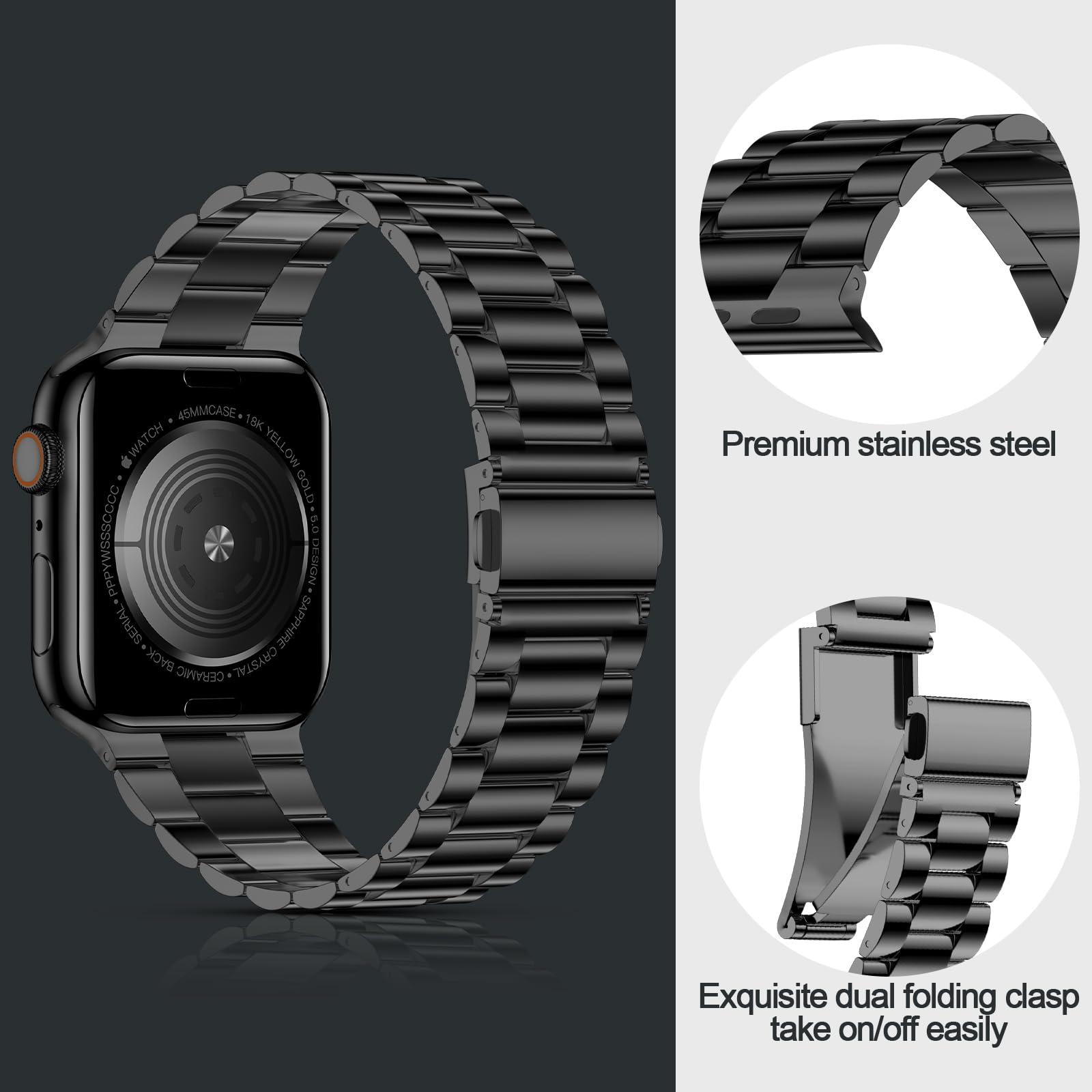 Space Gray 42mm(Series 10)/41mm/40mm/38mm Best apple watch bands in use, Apple watch band , Applewatchbands.us