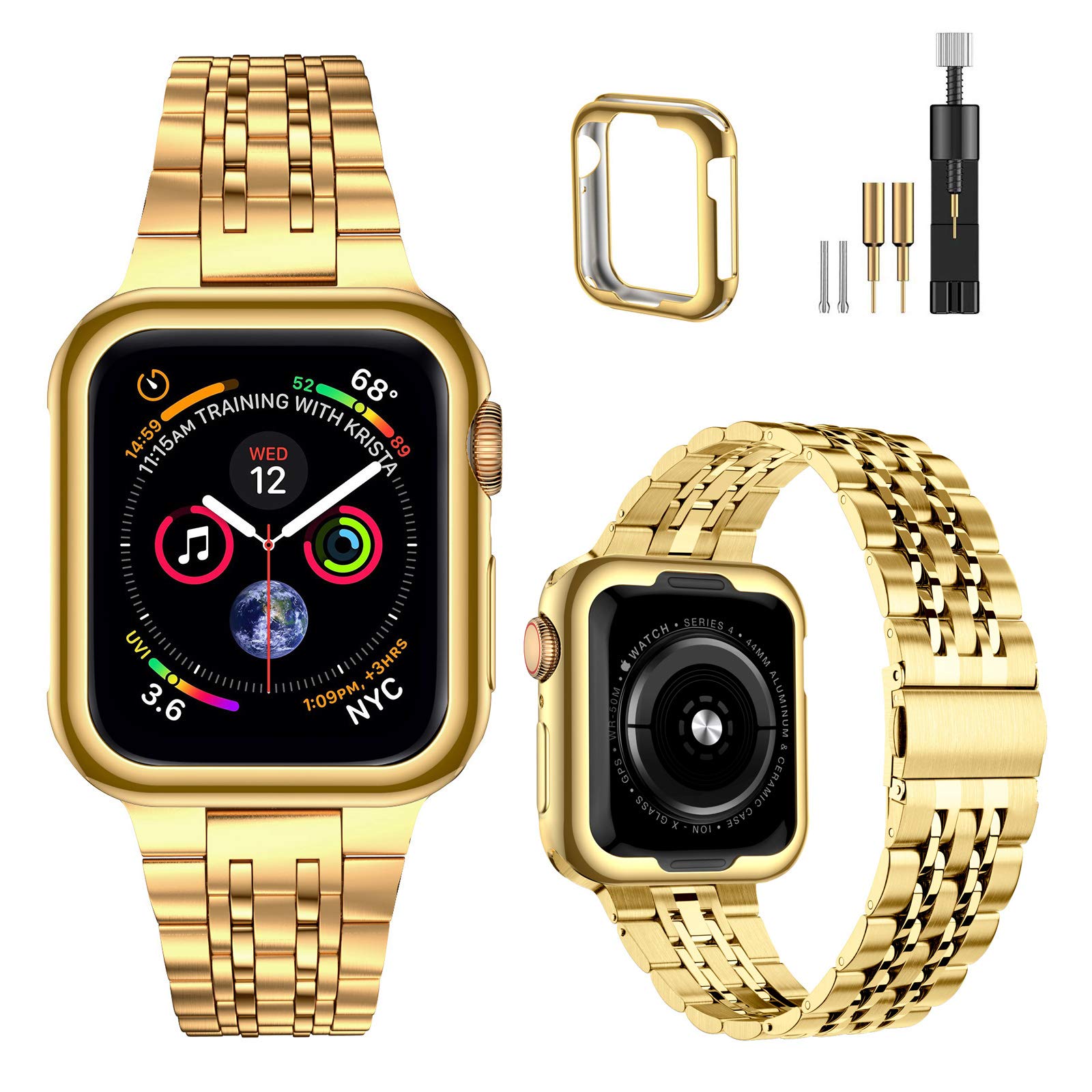 Silver/Gold 42/44 mm Best apple watch bands in use, Apple watch band , Applewatchbands.us