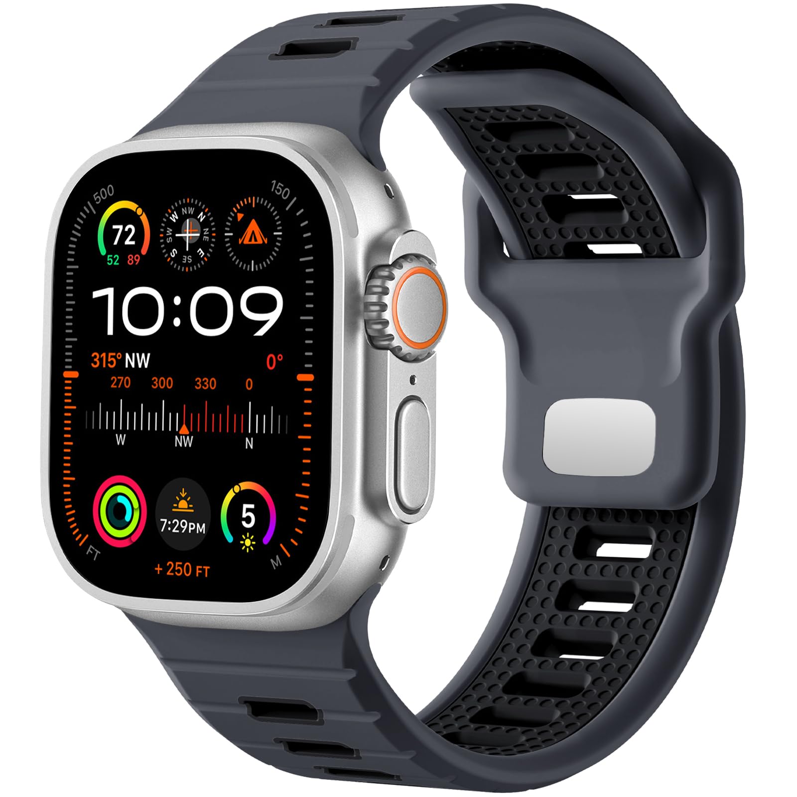 Anthracite/Black 49mm/46mm/45mm/44mm/(42mm-Series 3 2 1) Best apple watch bands in use, Apple watch band , Applewatchbands.us