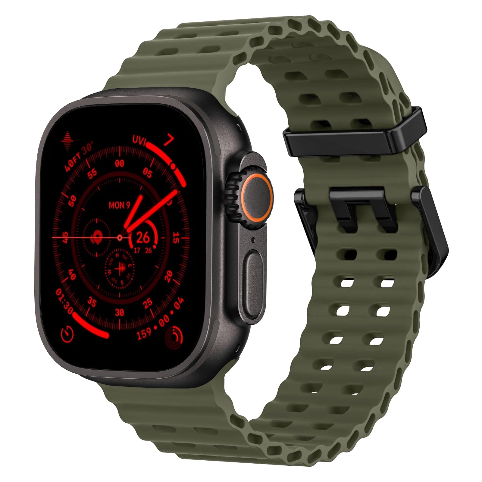 Forest Green/Black 49mm/46mm/45mm/44mm Best apple watch bands in use, Apple watch band , Applewatchbands.us