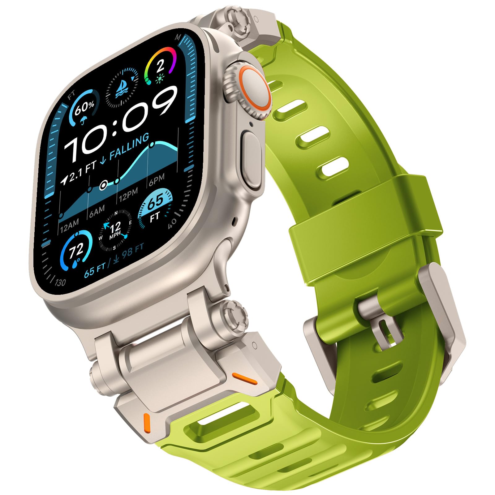 Yellow Green - Titanium  Best apple watch bands in use, Apple watch band , Applewatchbands.us