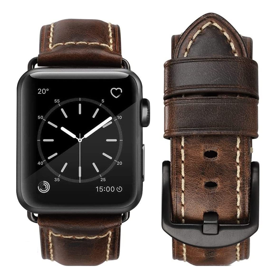 Retro coffee Black buckle 49mm 46mm 45mm 44mm 42mm（Series 3/2/1） Best apple watch bands in use, Apple watch band , Applewatchbands.us