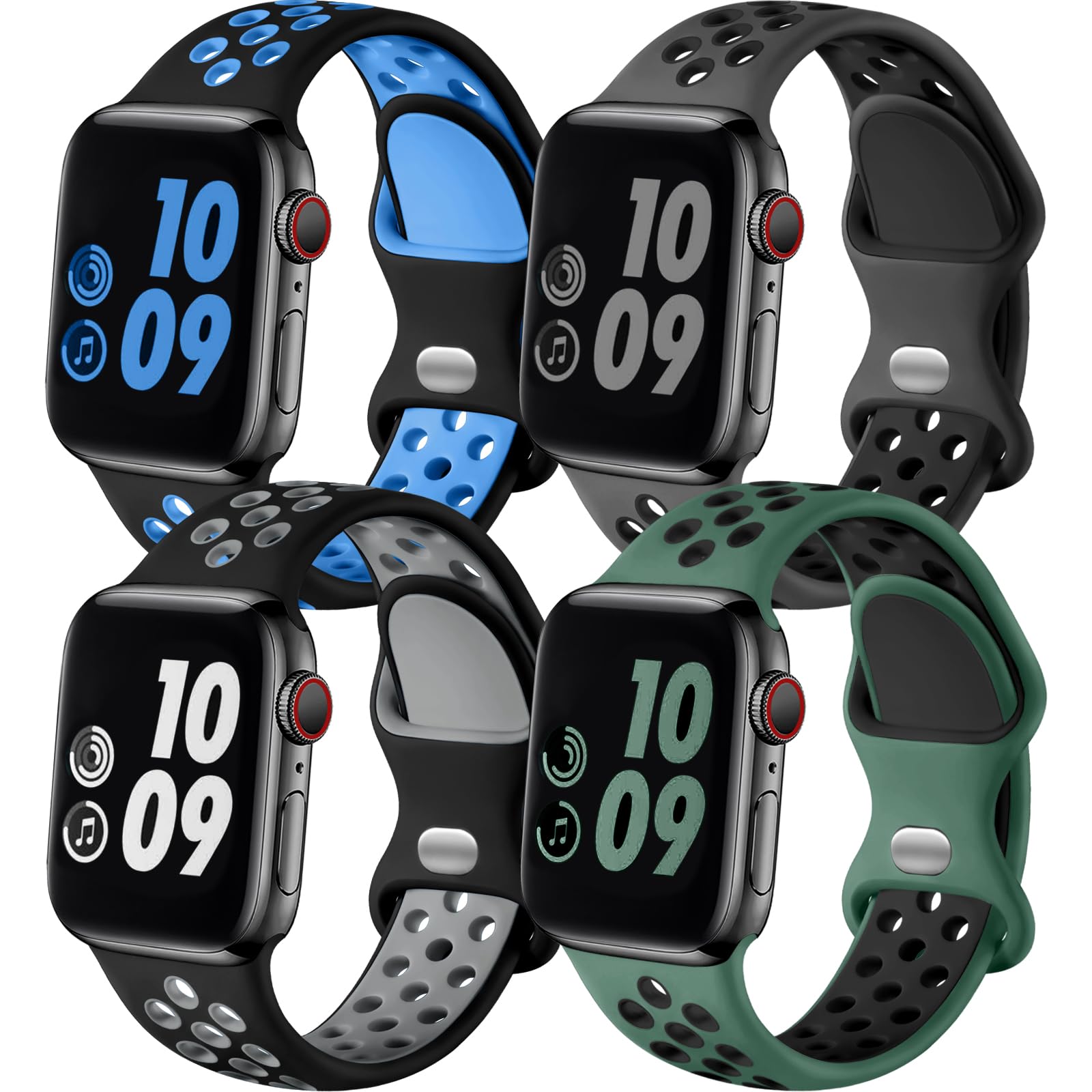 Black Blue/Anthracite Black/Black Grey/PineGreen Black 44mm/45mm/46mm/49mm/42mm(Series 3) M/L Best apple watch bands in use, Apple watch band , Applewatchbands.us