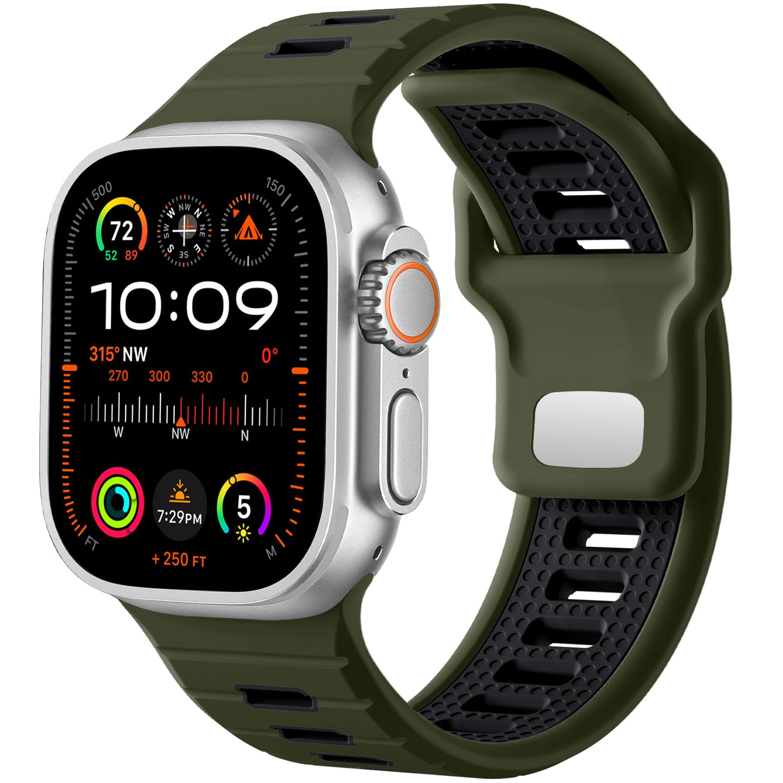 Army green/Black 49mm/46mm/45mm/44mm/(42mm-Series 3 2 1) Best apple watch bands in use, Apple watch band , Applewatchbands.us