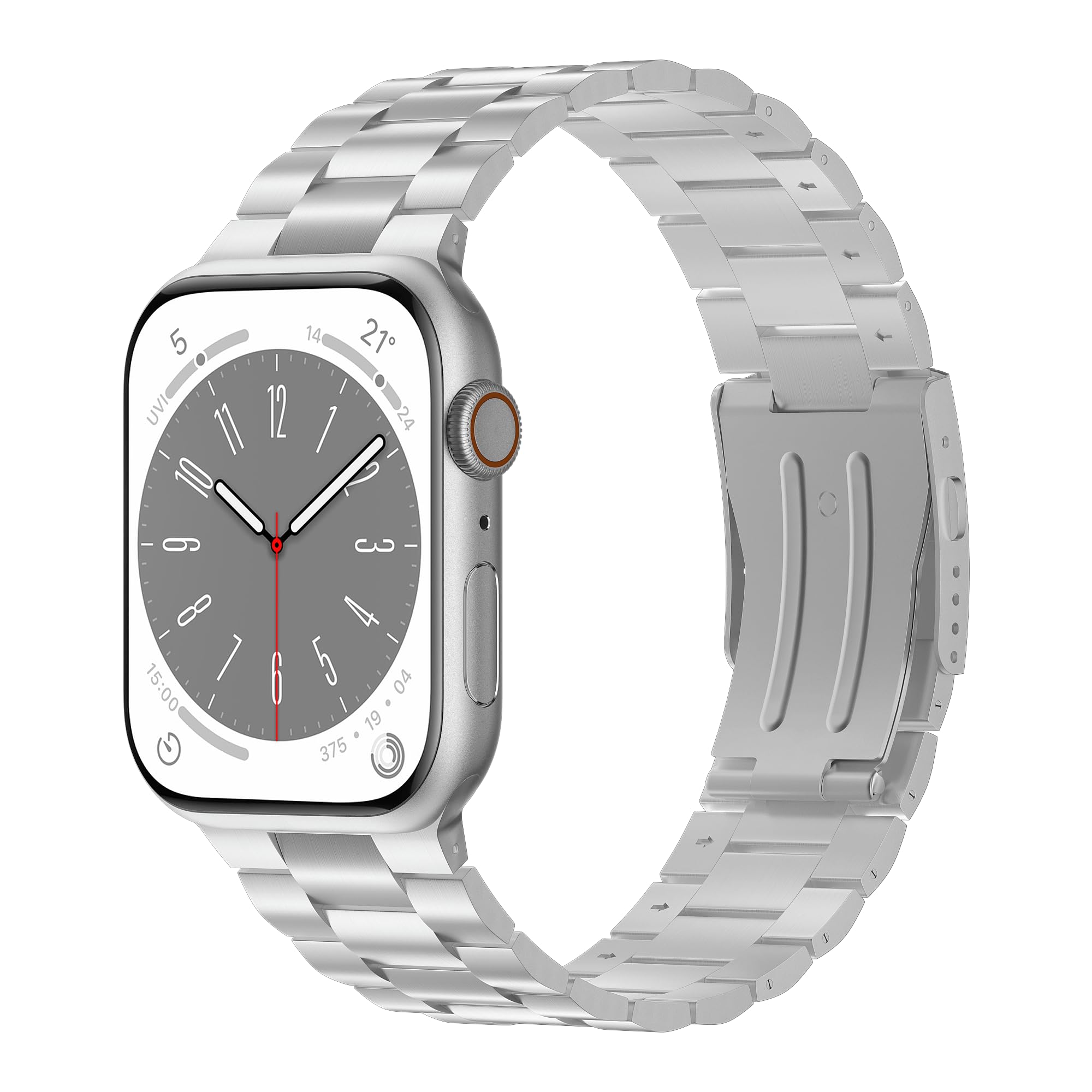 Silver Ultra 2/Ultra/46mm/45mm/44mm/42mm (Series 3/2/1) Best apple watch bands in use, Apple watch band , Applewatchbands.us