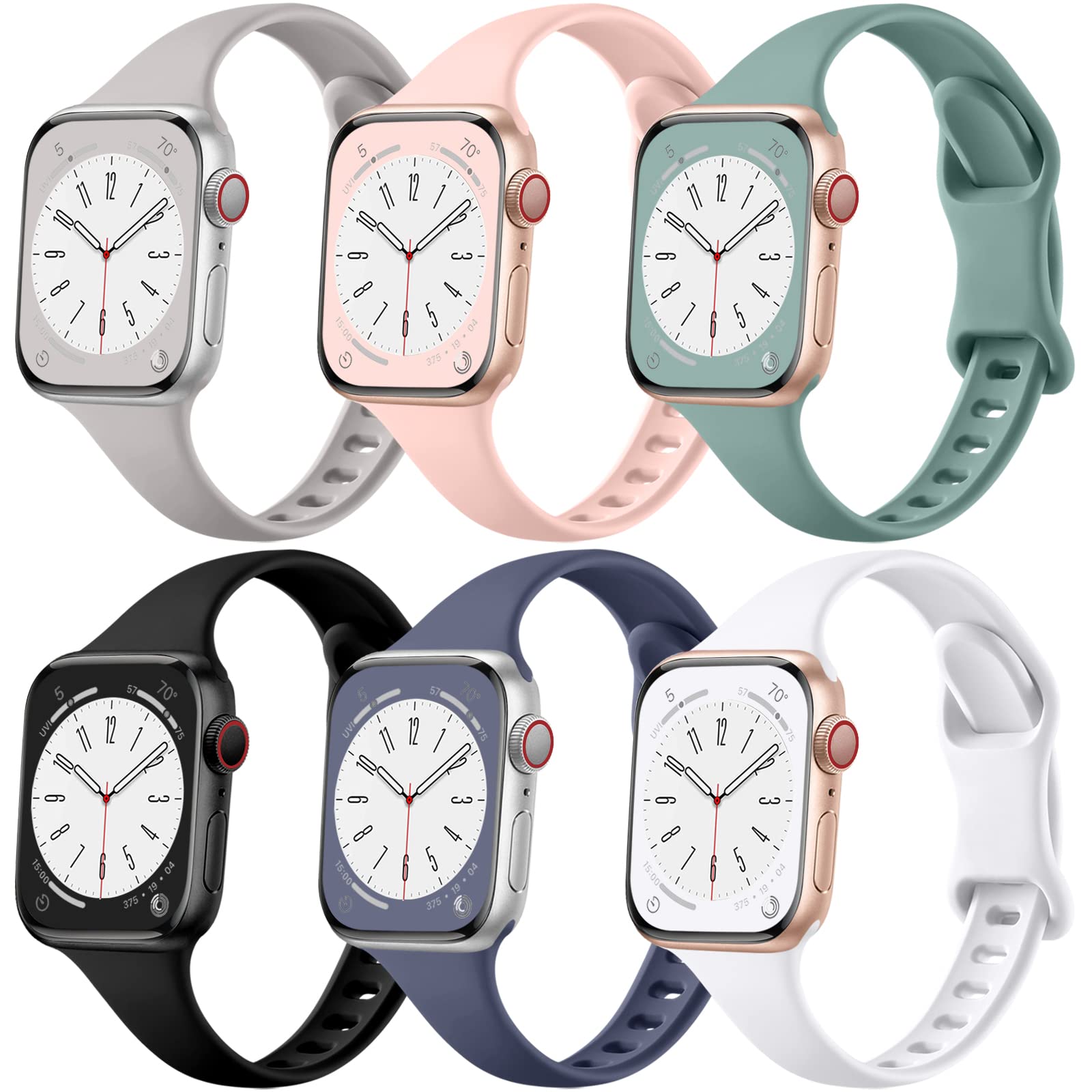 Black/ Sand Pink/ Blue Gray/ Light Gray/ Pine Green/ White 44mm/45mm/46mm/49mm/(42mm-Series 3 2 1) Best apple watch bands in use, Apple watch band , Applewatchbands.us