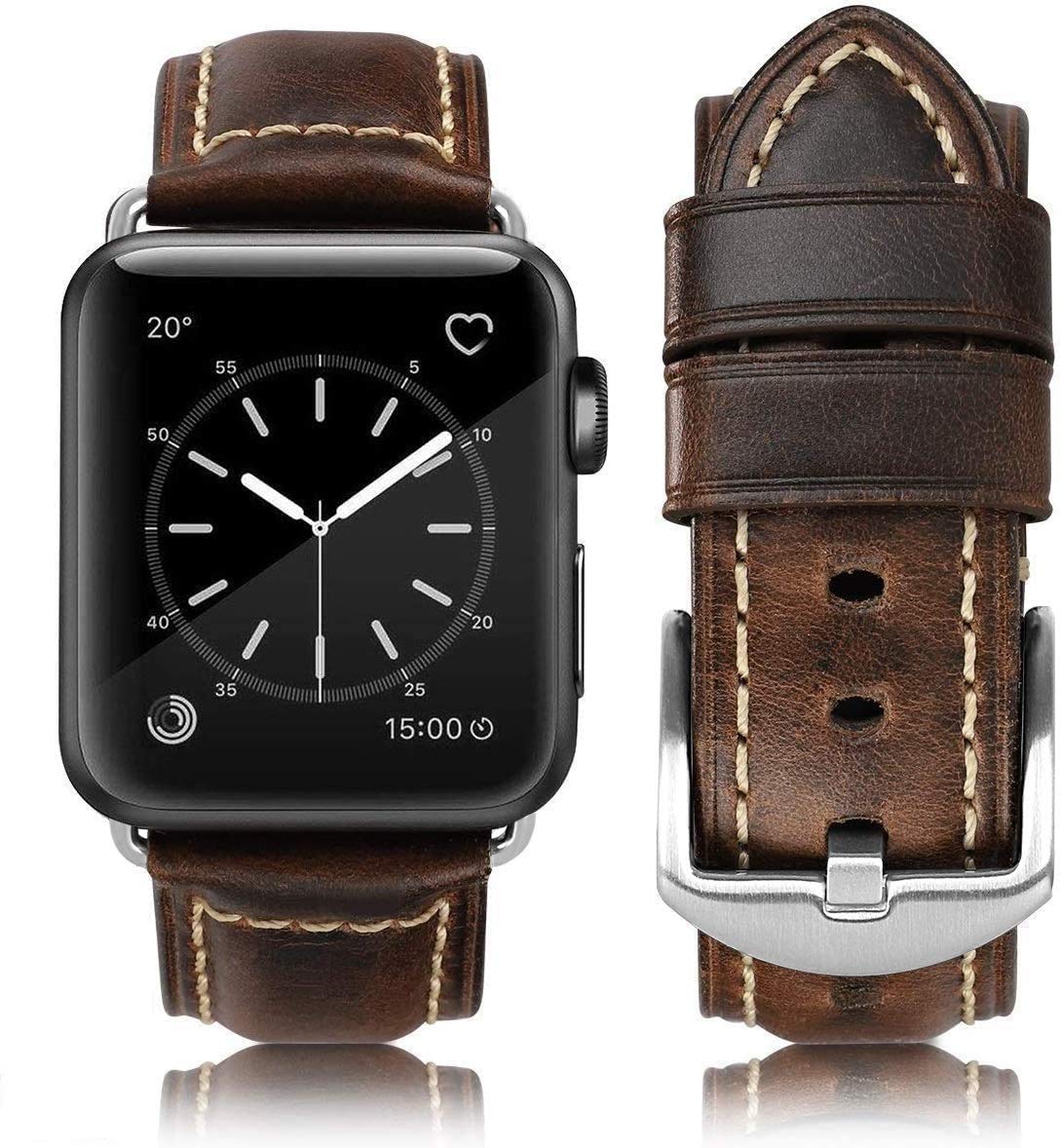 Retro coffee Silver buckle 38mm40mm41mm42mm（Series10） Best apple watch bands in use, Apple watch band , Applewatchbands.us