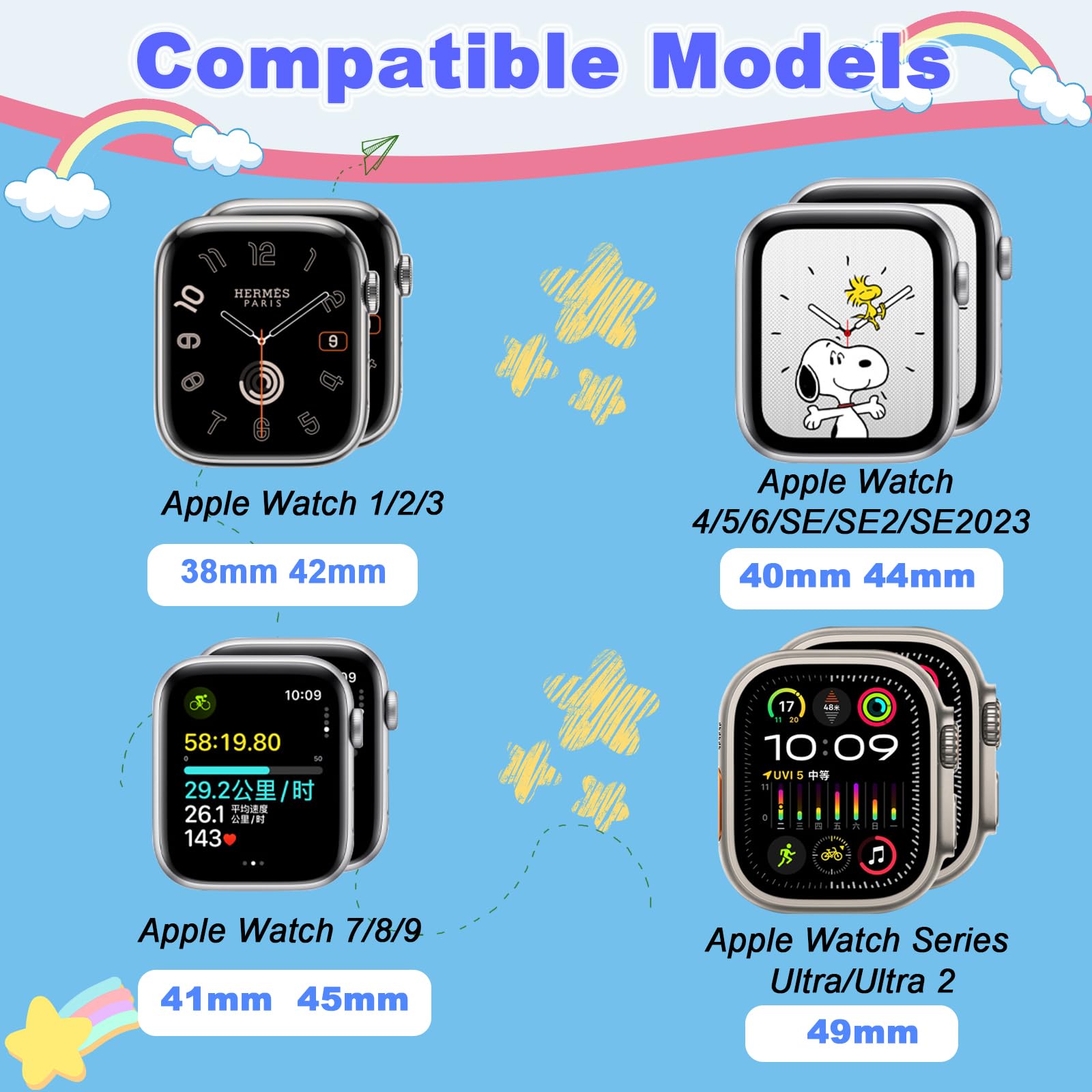 Denim+Black&White Wavy+Blue&White Wavy 38/40/41mm Best apple watch bands in use, Apple watch band , Applewatchbands.us