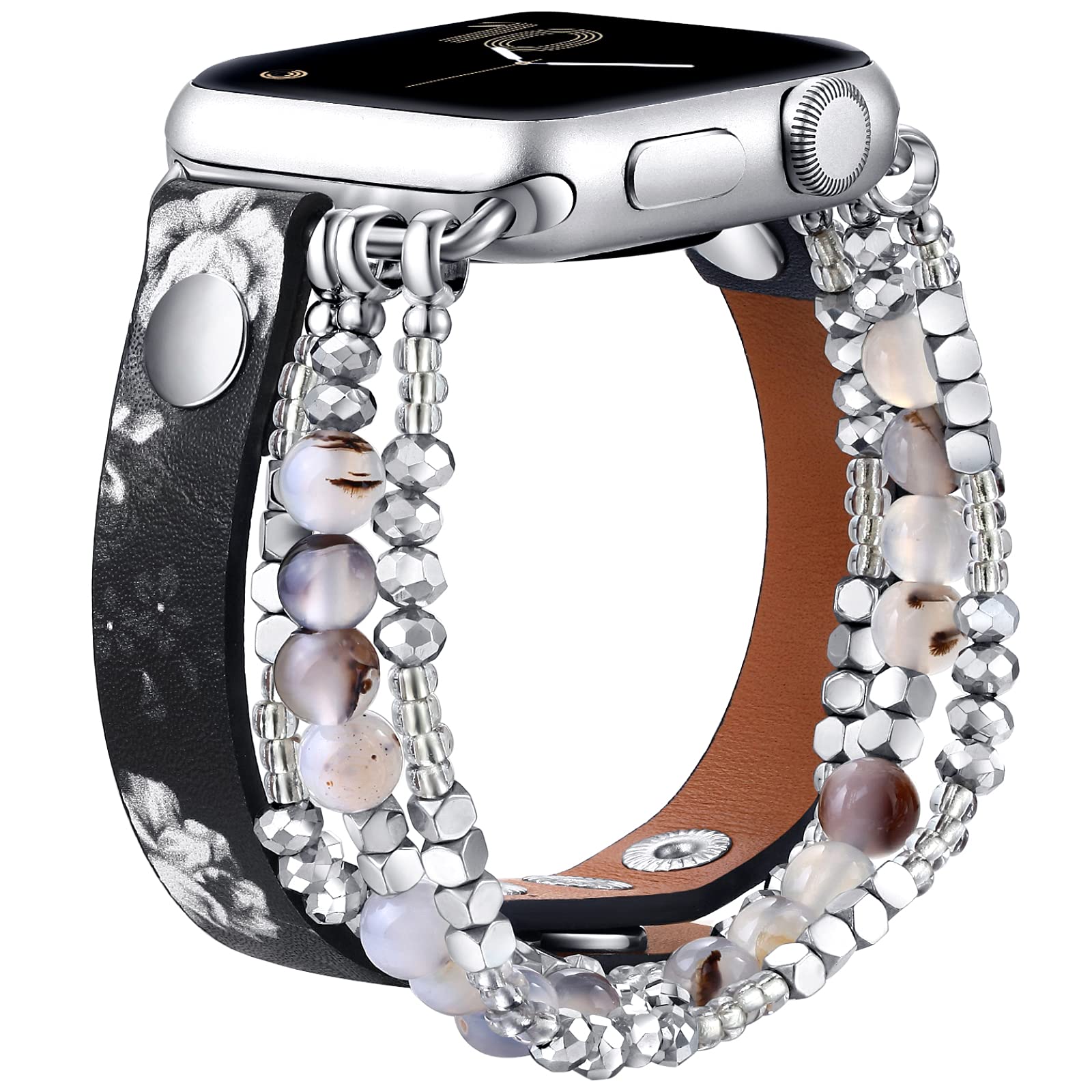 Black Floral 42/44/45/49mm Best apple watch bands in use, Apple watch band , Applewatchbands.us