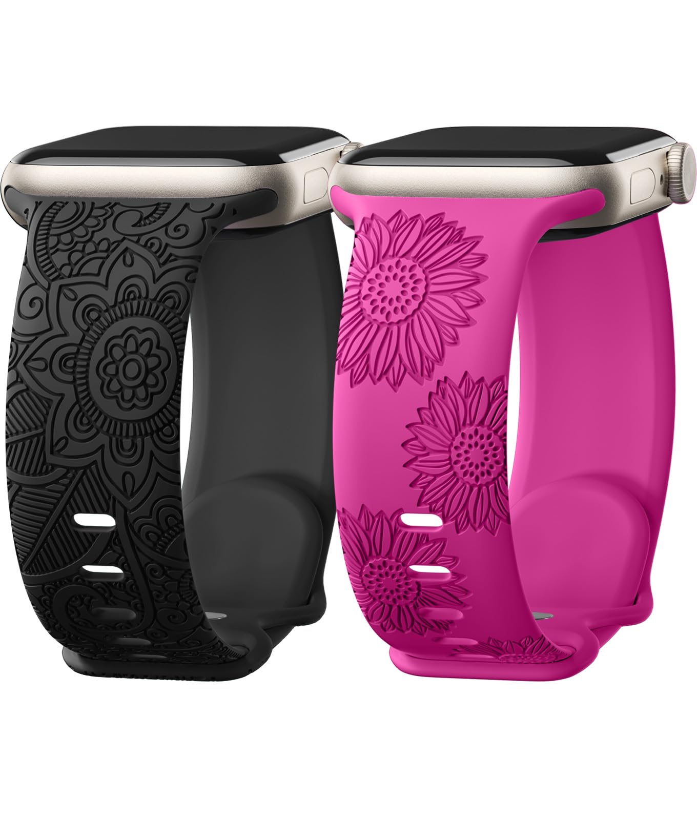 A-Rose Pink+Black 38mm/40mm/41mm/Series 10 42mm Best apple watch bands in use, Apple watch band , Applewatchbands.us