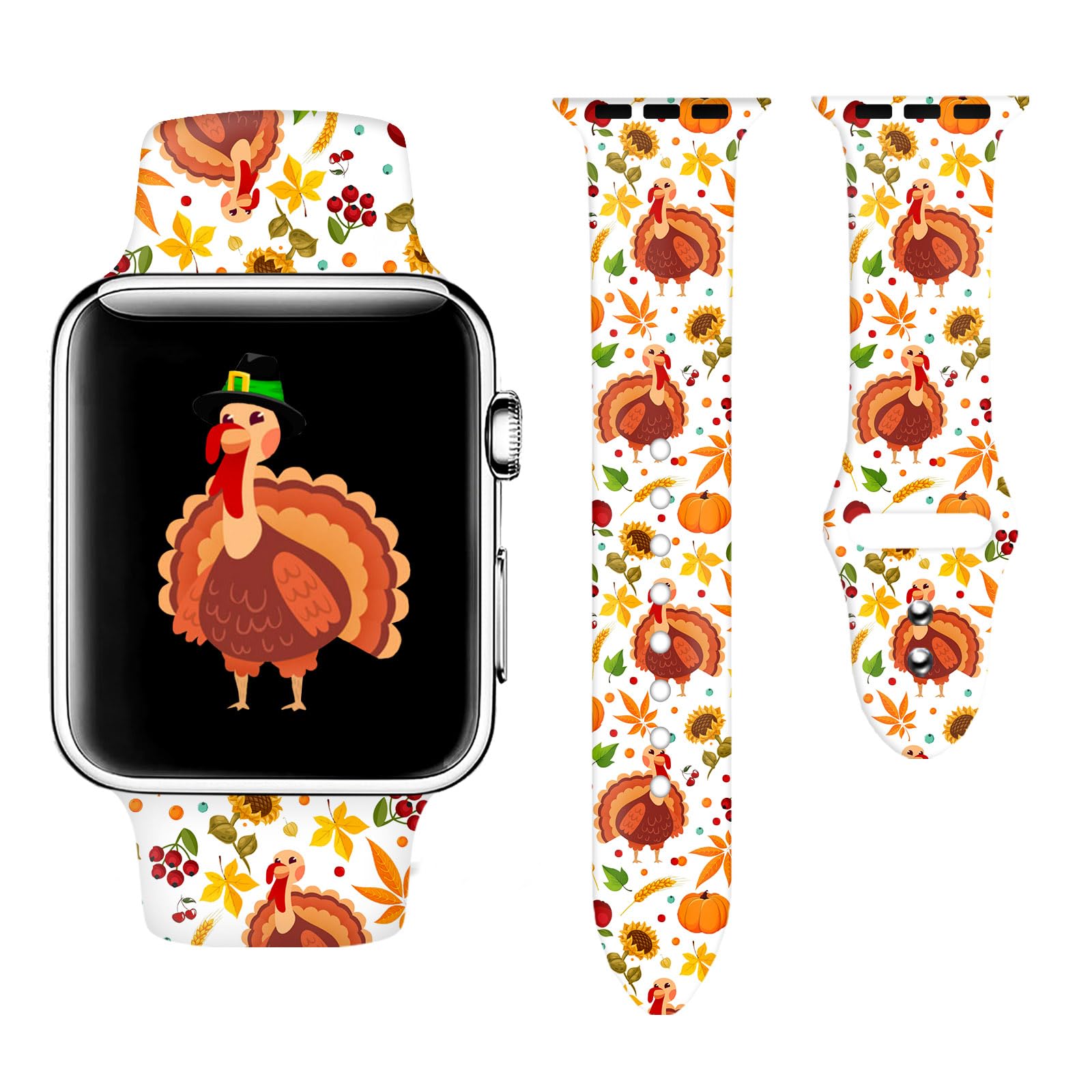 Fall Thanksgiving Pumpkin Leaves 0 42mm/44mm/45mm/49mm (M/L) Best apple watch bands in use, Apple watch band , Applewatchbands.us