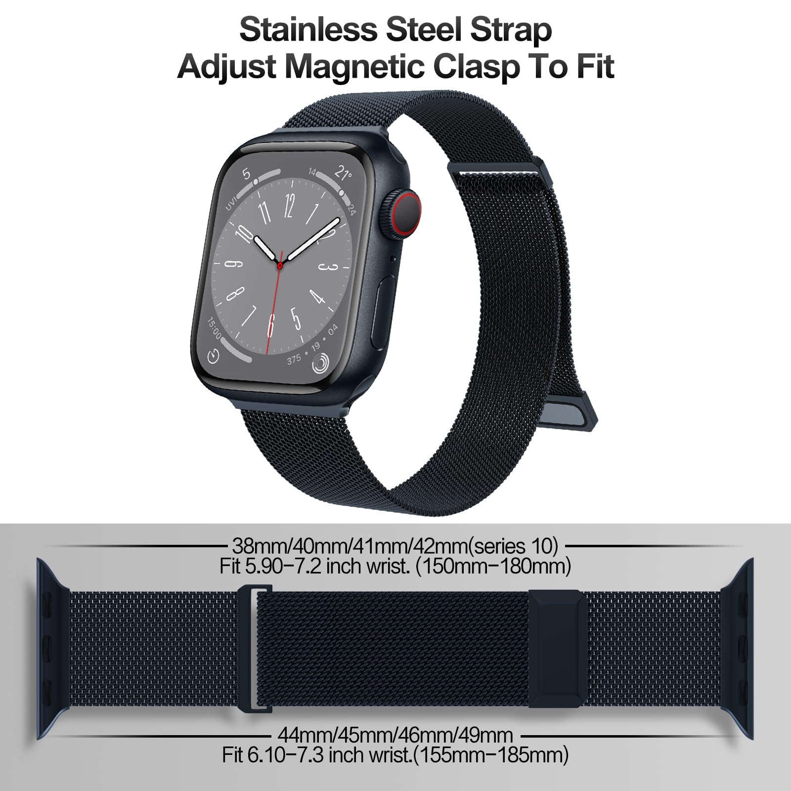 Black Series10 42mm/41mm/40mm/38mm Best apple watch bands in use, Apple watch band , Applewatchbands.us