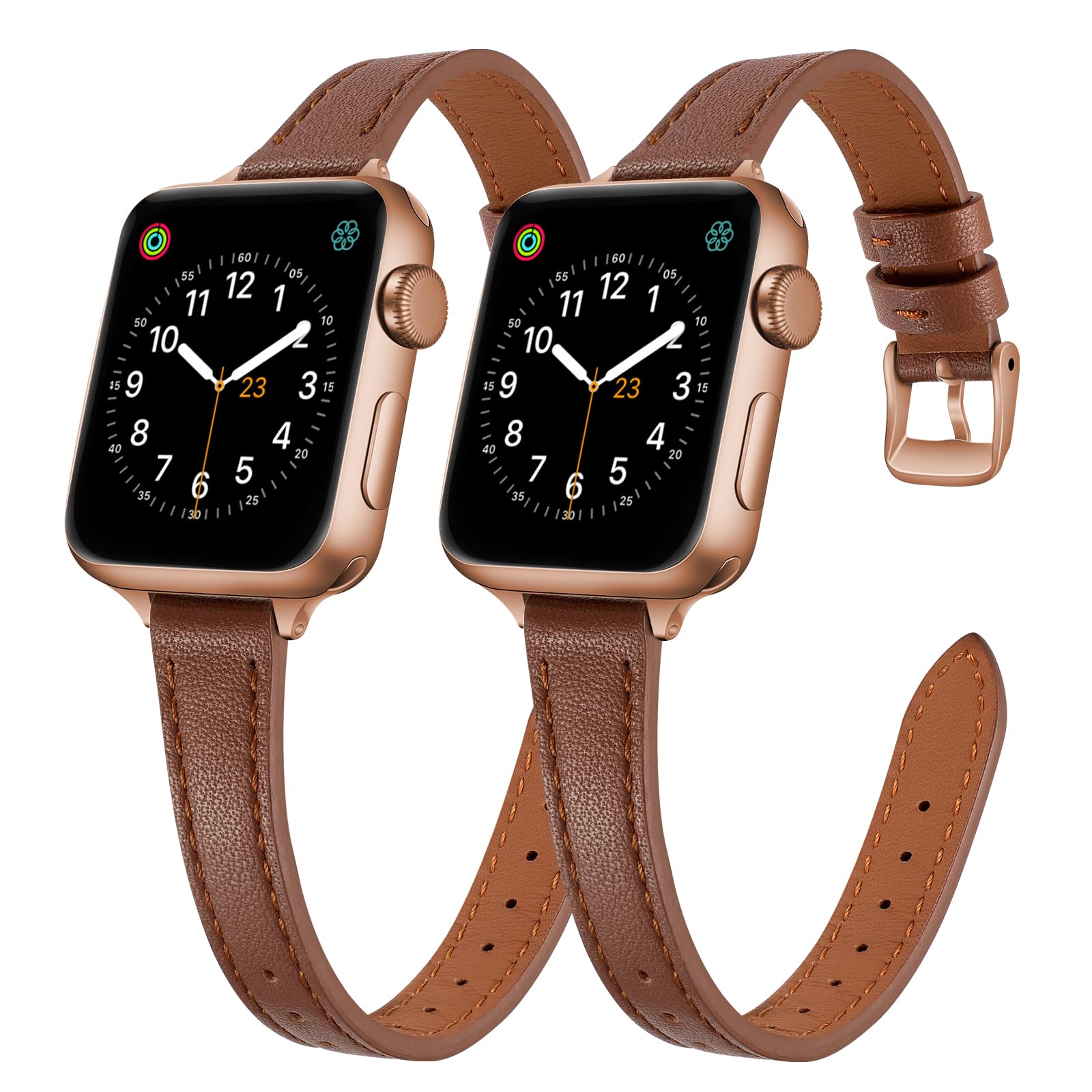 Brown/Pink for Silver 44mm/45mm/46mm/49mm/42mm(Series 3 2 1) Best apple watch bands in use, Apple watch band , Applewatchbands.us