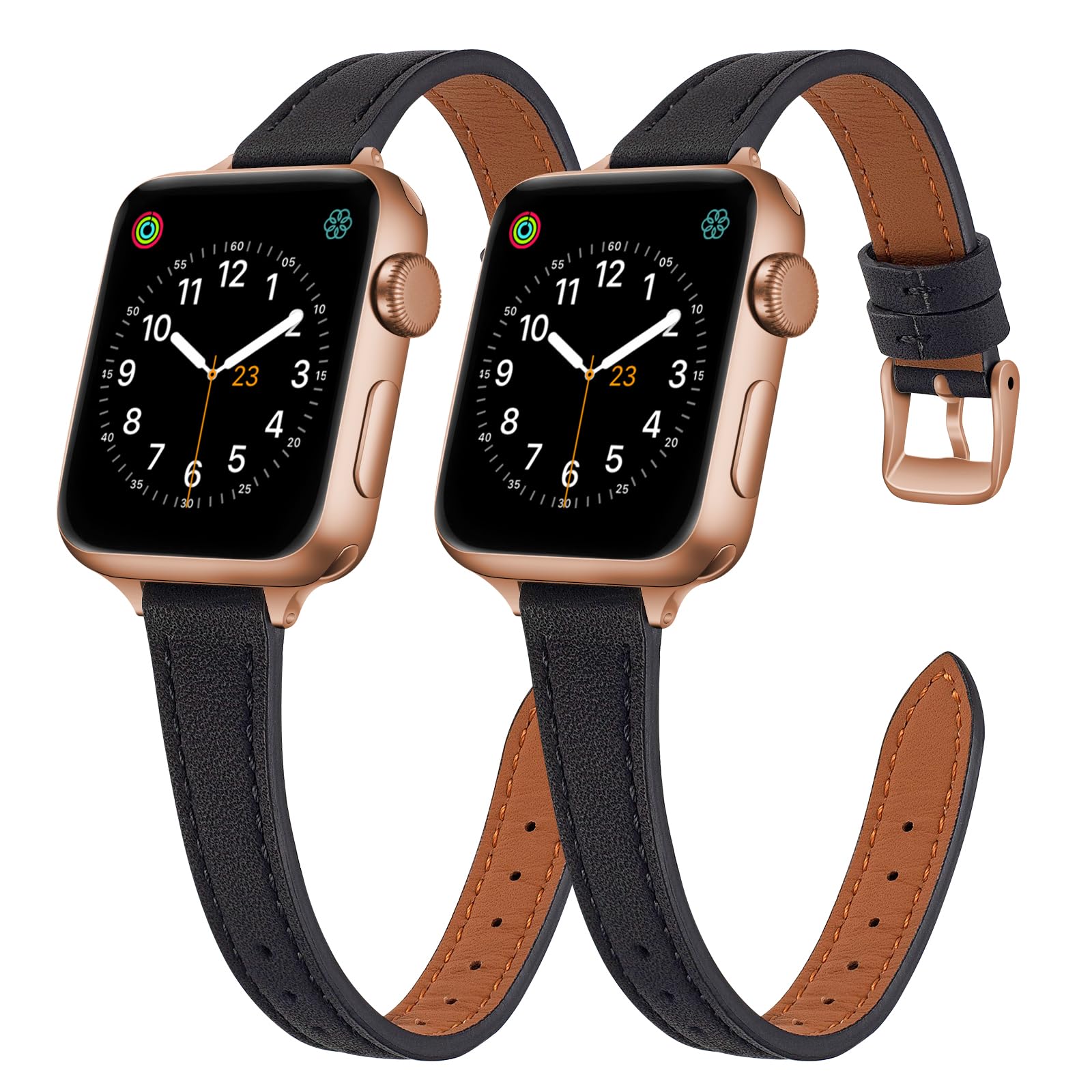 Black/Black for Rose Gold 44mm/45mm/46mm/49mm/42mm(Series 3 2 1) Best apple watch bands in use, Apple watch band , Applewatchbands.us