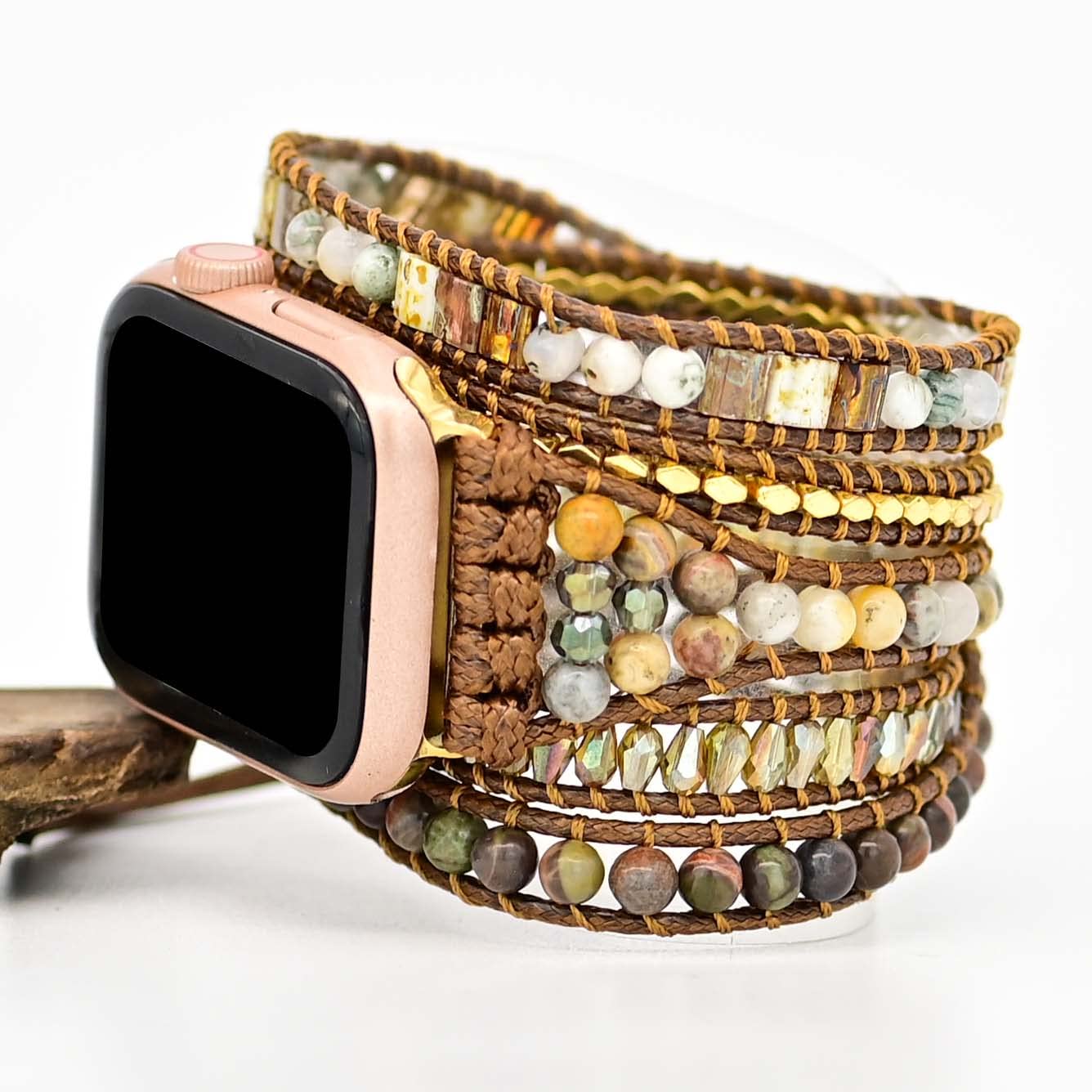 1 Square glazed flower beads 49/46/45/42mm(Series 3/2/1) S(5.5''-6.3'') Best apple watch bands in use, Apple watch band , Applewatchbands.us