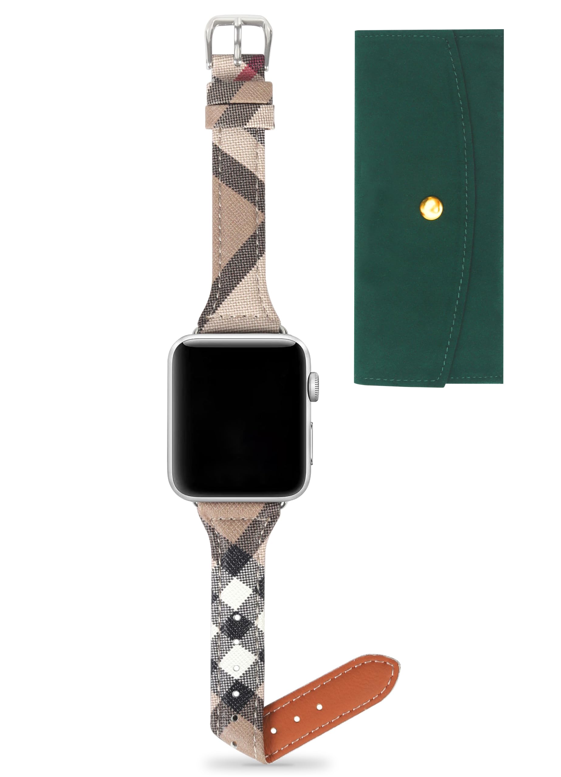 Black White-Plaid 42mm/44mm/45mm Best apple watch bands in use, Apple watch band , Applewatchbands.us