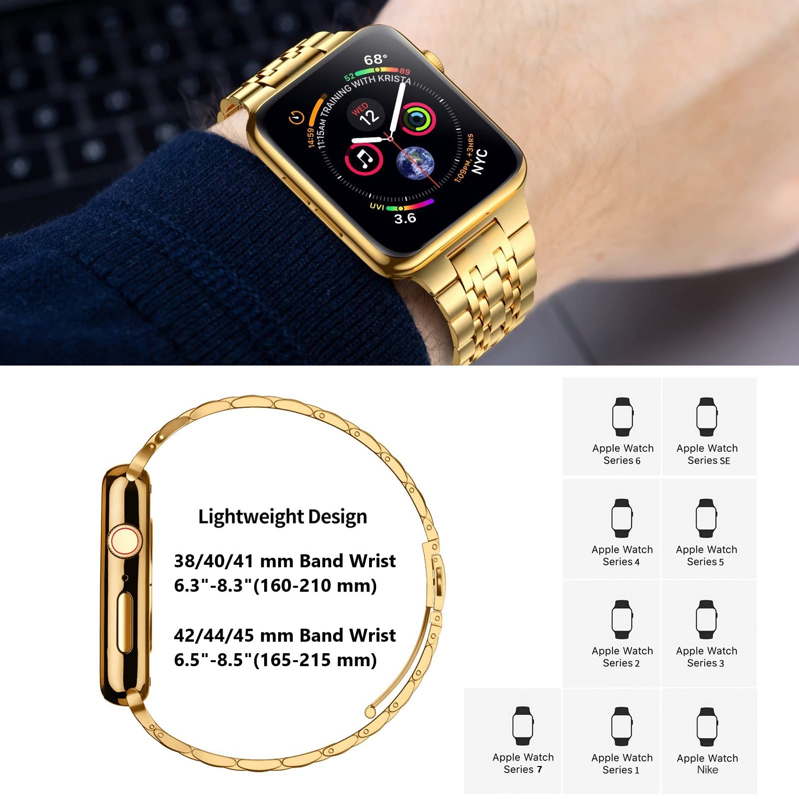 Silver/Gold(Ultra) 49 mm(Ultra 2/1) Best apple watch bands in use, Apple watch band , Applewatchbands.us