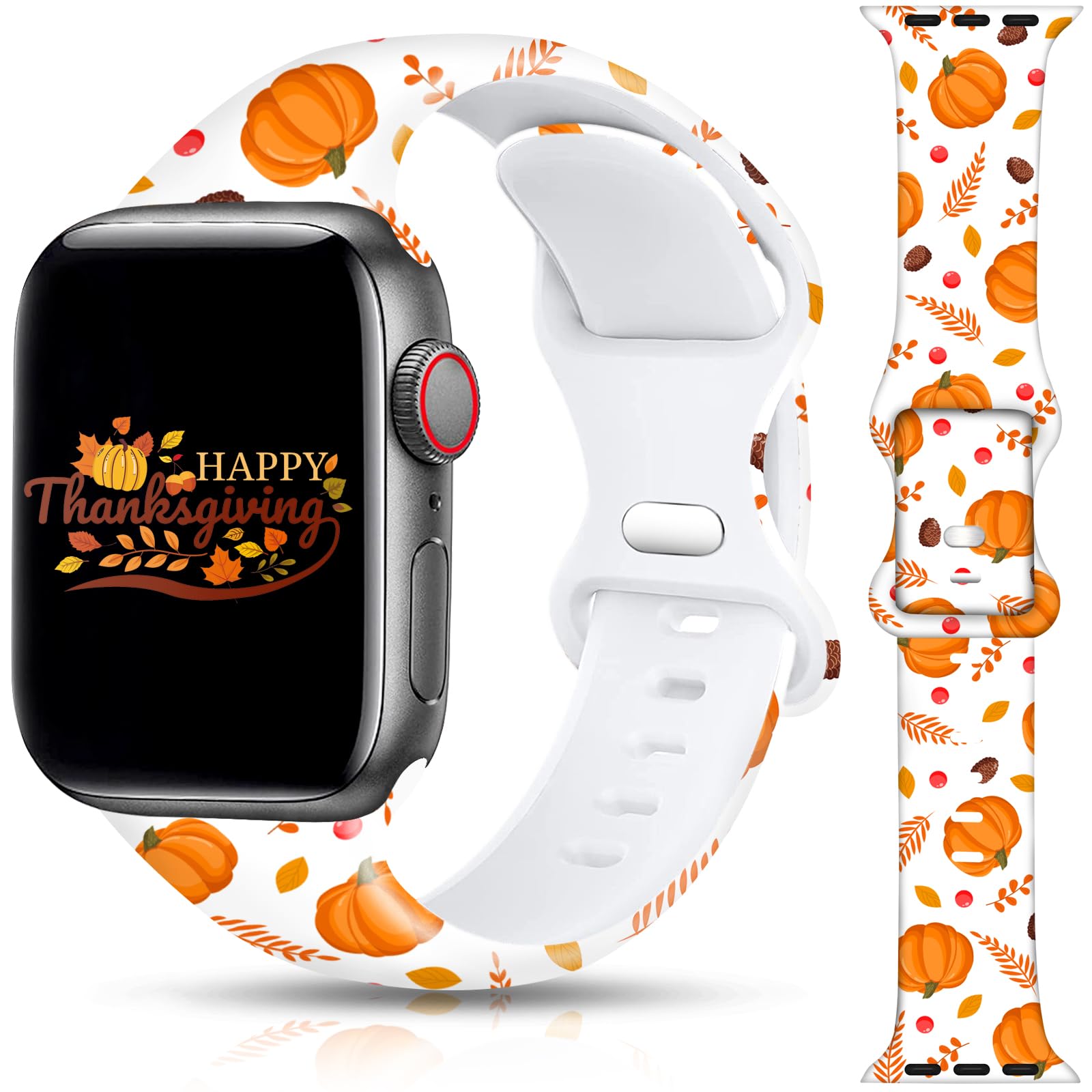 Pumpkin&Leaves 44/45/46/49/42mm(Series 3) Best apple watch bands in use, Apple watch band , Applewatchbands.us