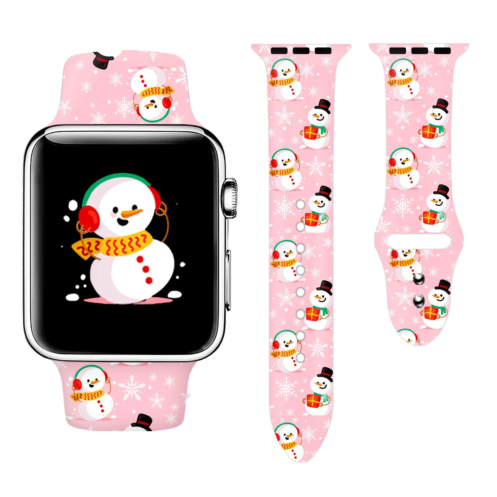 Christmas Snowflakes Snowman 0 38mm/40mm/41mm (M/L) Best apple watch bands in use, Apple watch band , Applewatchbands.us