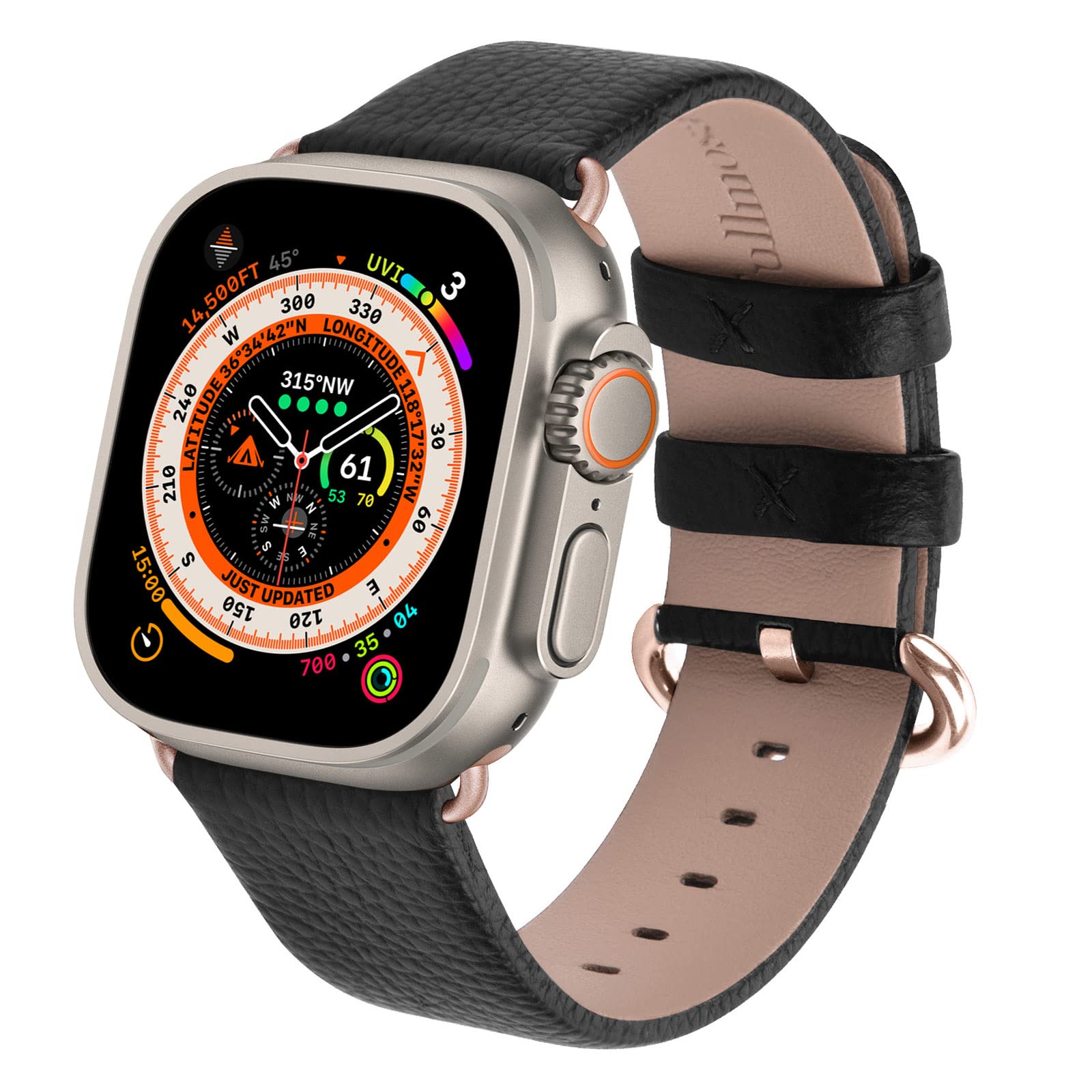 Black/Rose Gold Buckle 44/45/46/49/42mm-Series 3 Best apple watch bands in use, Apple watch band , Applewatchbands.us