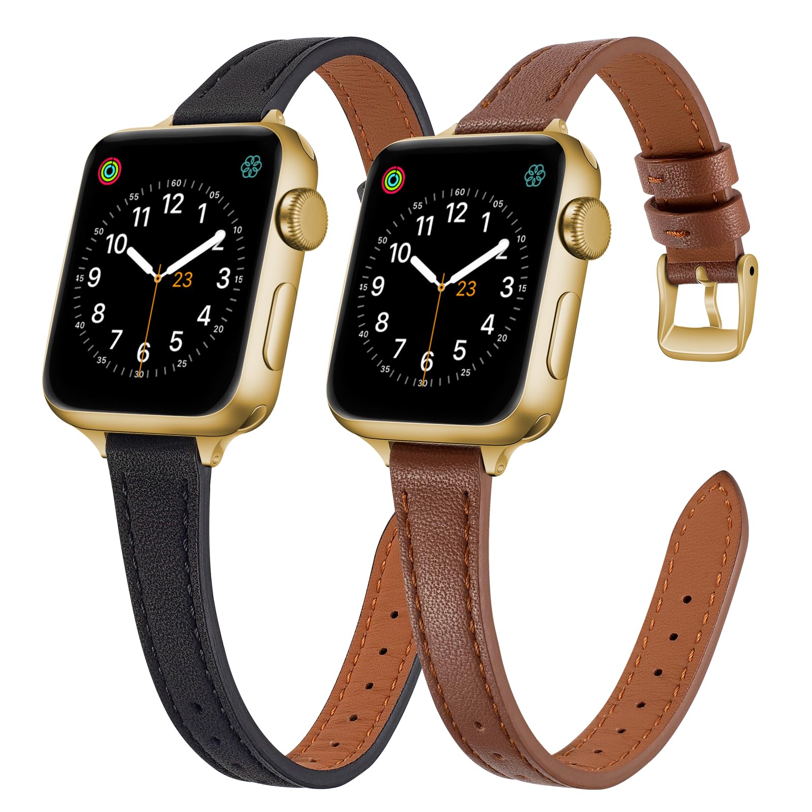 Black/Brown for Golden 38mm/40mm/41mm/42mm(Series 10) Best apple watch bands in use, Apple watch band , Applewatchbands.us