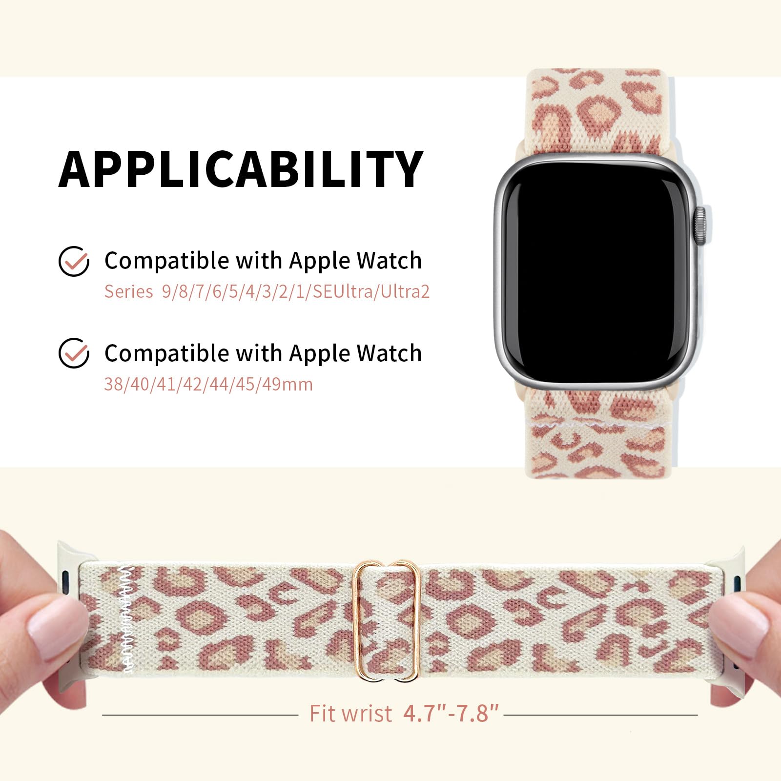 Pink Silicone Leopard/Gray Silicone Leopard/Pink Leopard/Fluorescent Pink Leopard/Silver Leopard/Gold Leopard 38mm/40mm/41mm Best apple watch bands in use, Apple watch band , Applewatchbands.us