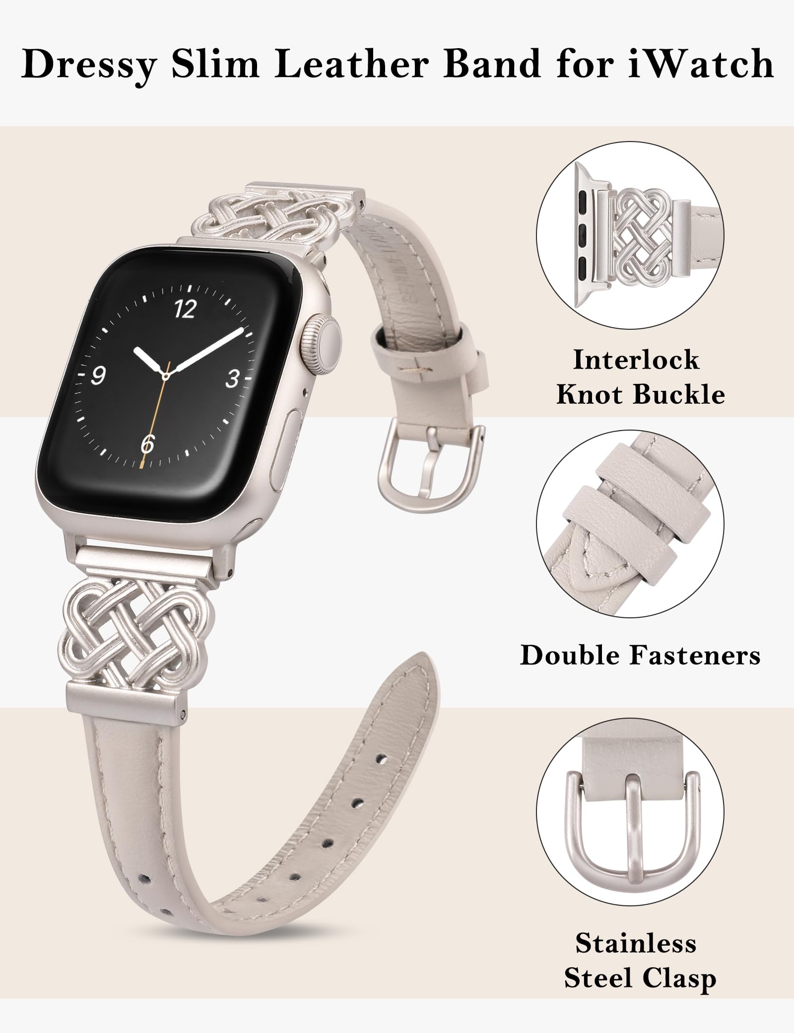 Starlight/Champagne Gold 49/46/45/44/42mm(Seires 3) Best apple watch bands in use, Apple watch band , Applewatchbands.us