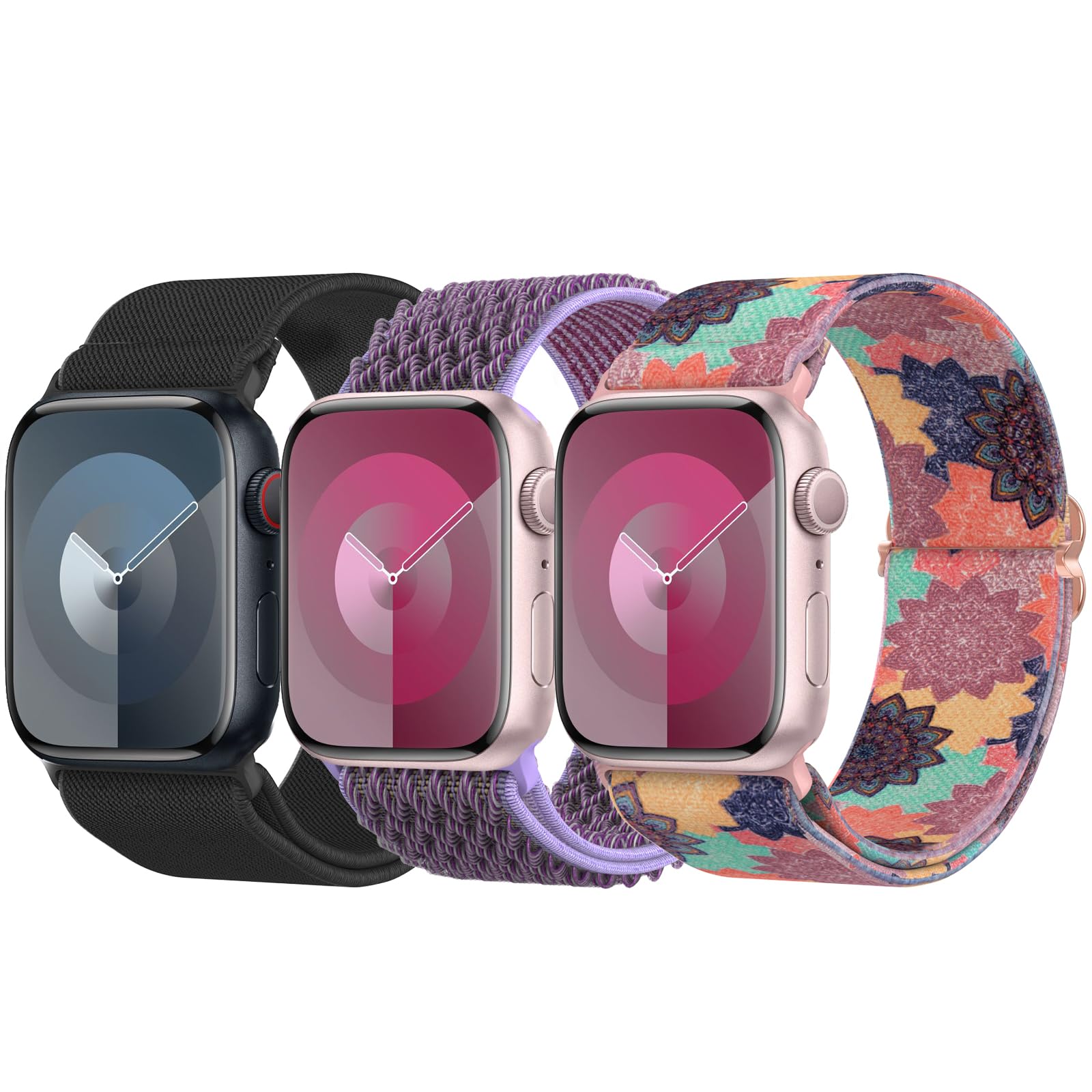 Beige Leopard/Nude Pink/Smoke Violet 38mm/40mm/41mm/42mm(Series 10) Best apple watch bands in use, Apple watch band , Applewatchbands.us