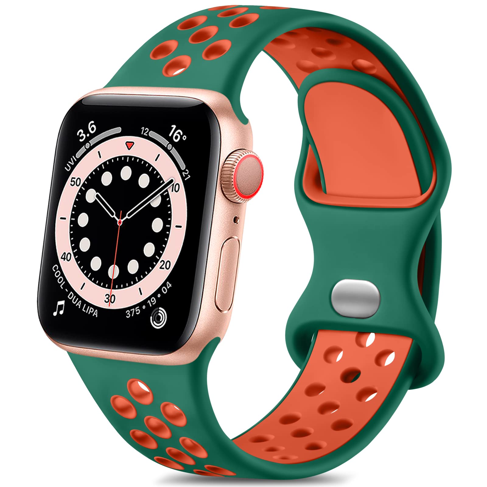 Pine-Green Black 44mm/45mm/46mm/49mm/(42mm-Series 3 ) M/L Best apple watch bands in use, Apple watch band , Applewatchbands.us