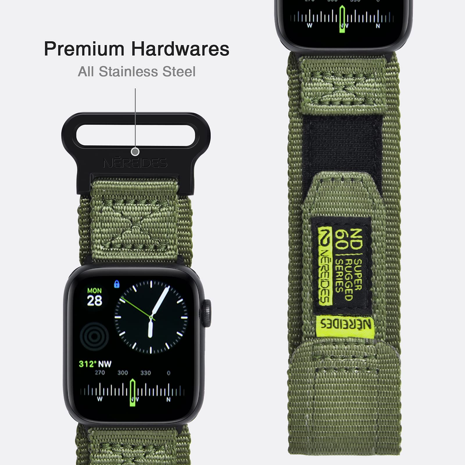 Army Green 49mm L Best apple watch bands in use, Apple watch band , Applewatchbands.us