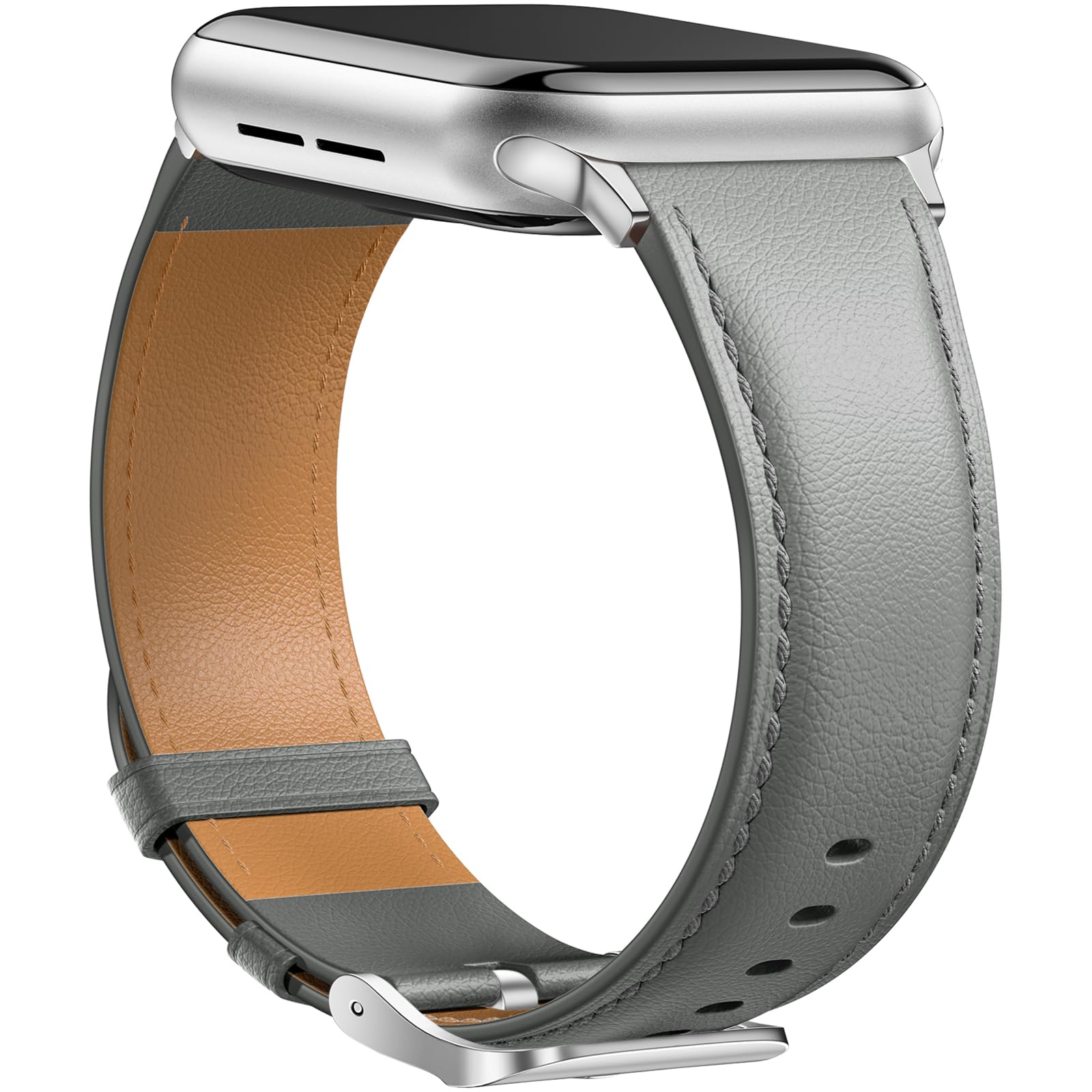 Camel with Silver 44mm/45mm/46mm/49mm/42mm(Series 3 2 1) Best apple watch bands in use, Apple watch band , Applewatchbands.us