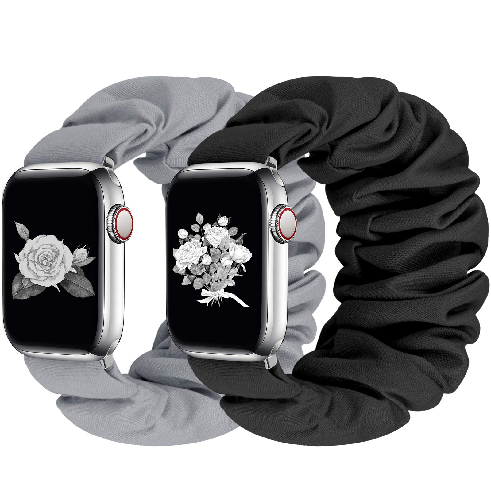 2PC-Black+Grey 38mm/40mm/41mm-S/M Best apple watch bands in use, Apple watch band , Applewatchbands.us