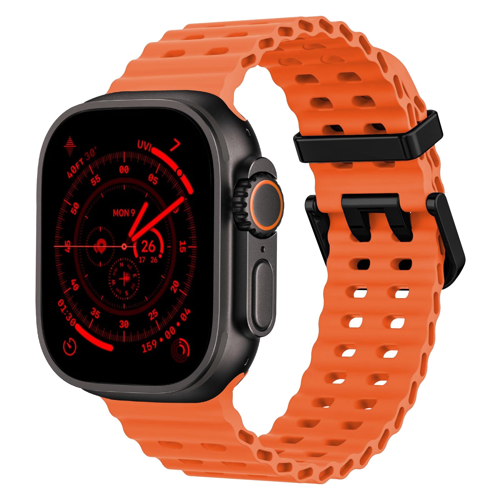 Orange/Black 49mm/46mm/45mm/44mm Best apple watch bands in use, Apple watch band , Applewatchbands.us