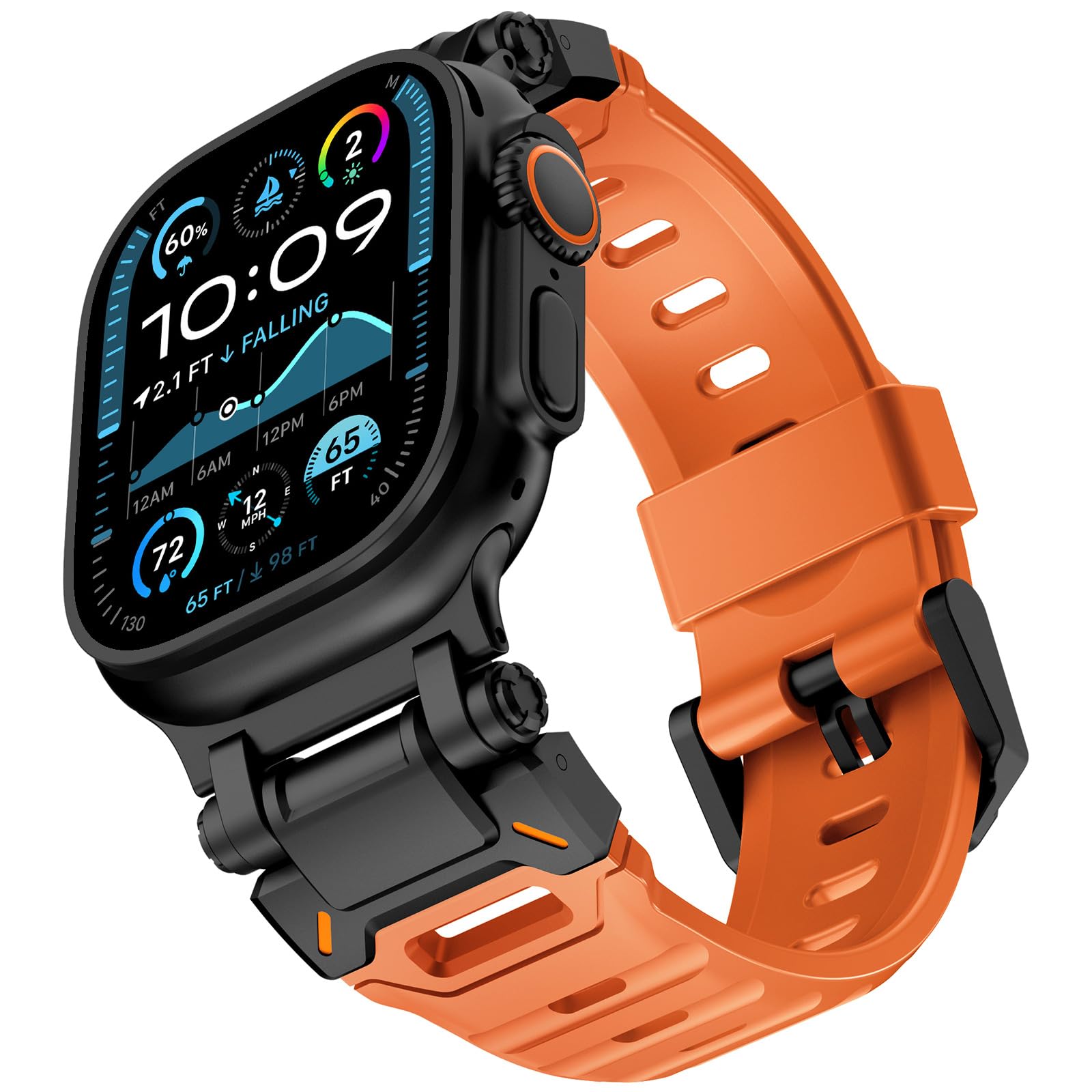 Orange - Black  Best apple watch bands in use, Apple watch band , Applewatchbands.us