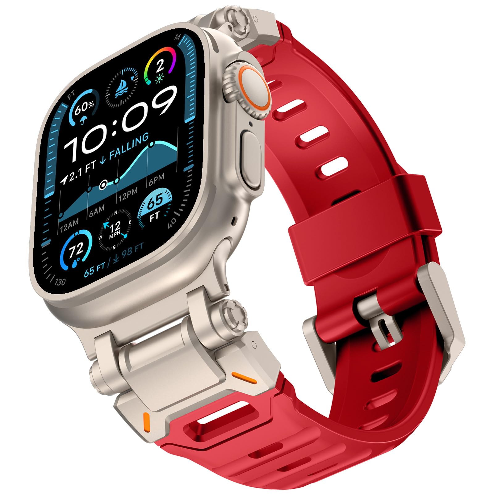 Red - Titanium  Best apple watch bands in use, Apple watch band , Applewatchbands.us