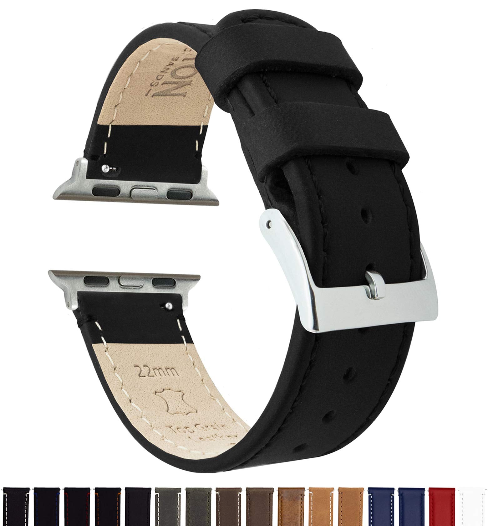 Espresso Leather / Espresso Stitching 18mm Best apple watch bands in use, Apple watch band , Applewatchbands.us