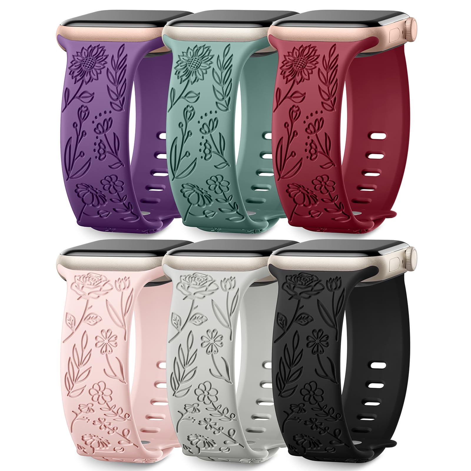 Dark Purple/Pine Green/Wine Red/Pink Sand/Grey/Black 38mm/40mm/41mm/42mm(Series 10) Best apple watch bands in use, Apple watch band , Applewatchbands.us